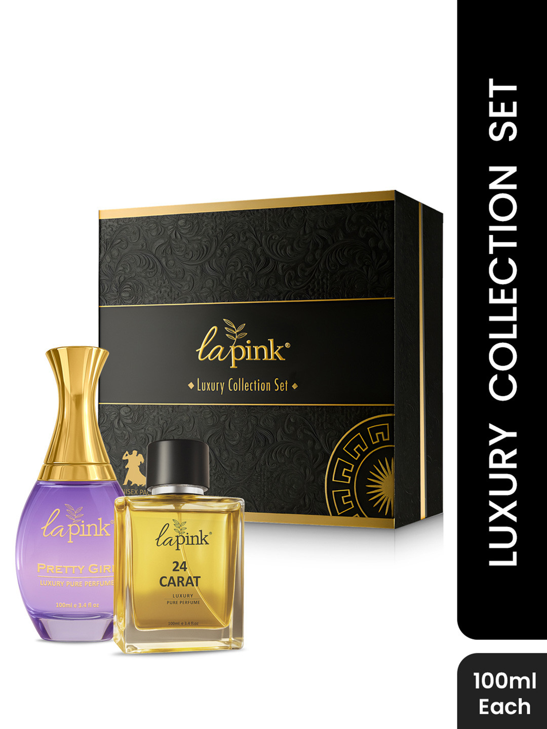La Pink Set Of 2 24 Carat & Pretty Girl Long Lasting Perfume - 100 ml Each
