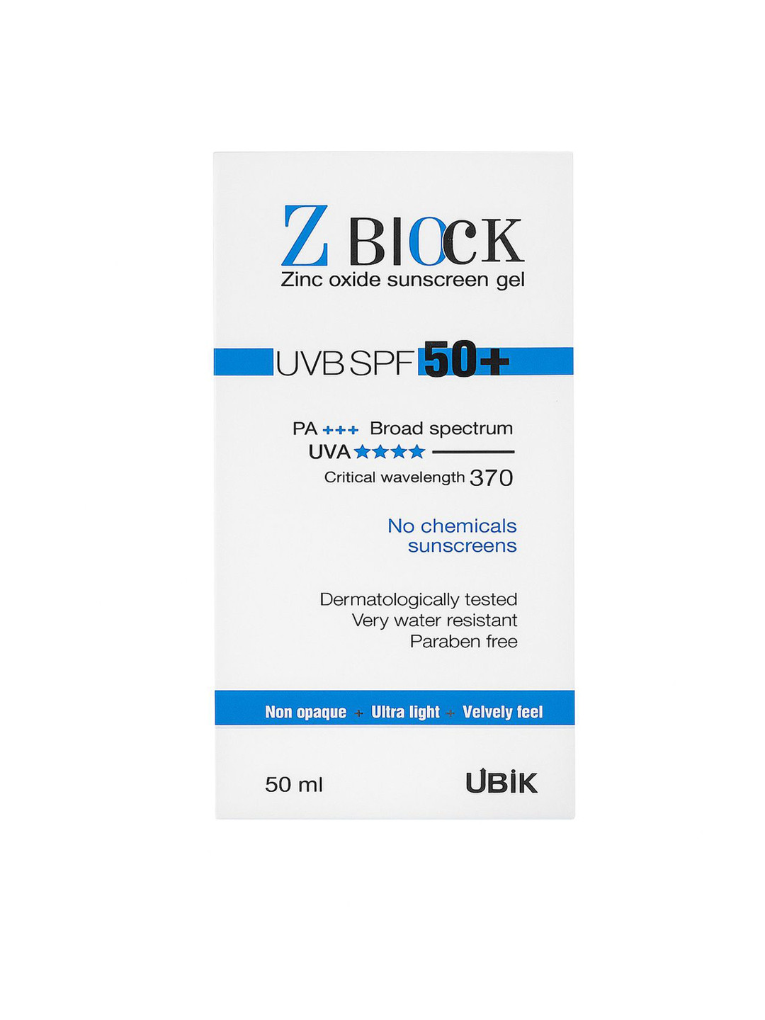 Z BLOCK 25% Zinc Oxide Sunscreen Gel - 50 ml