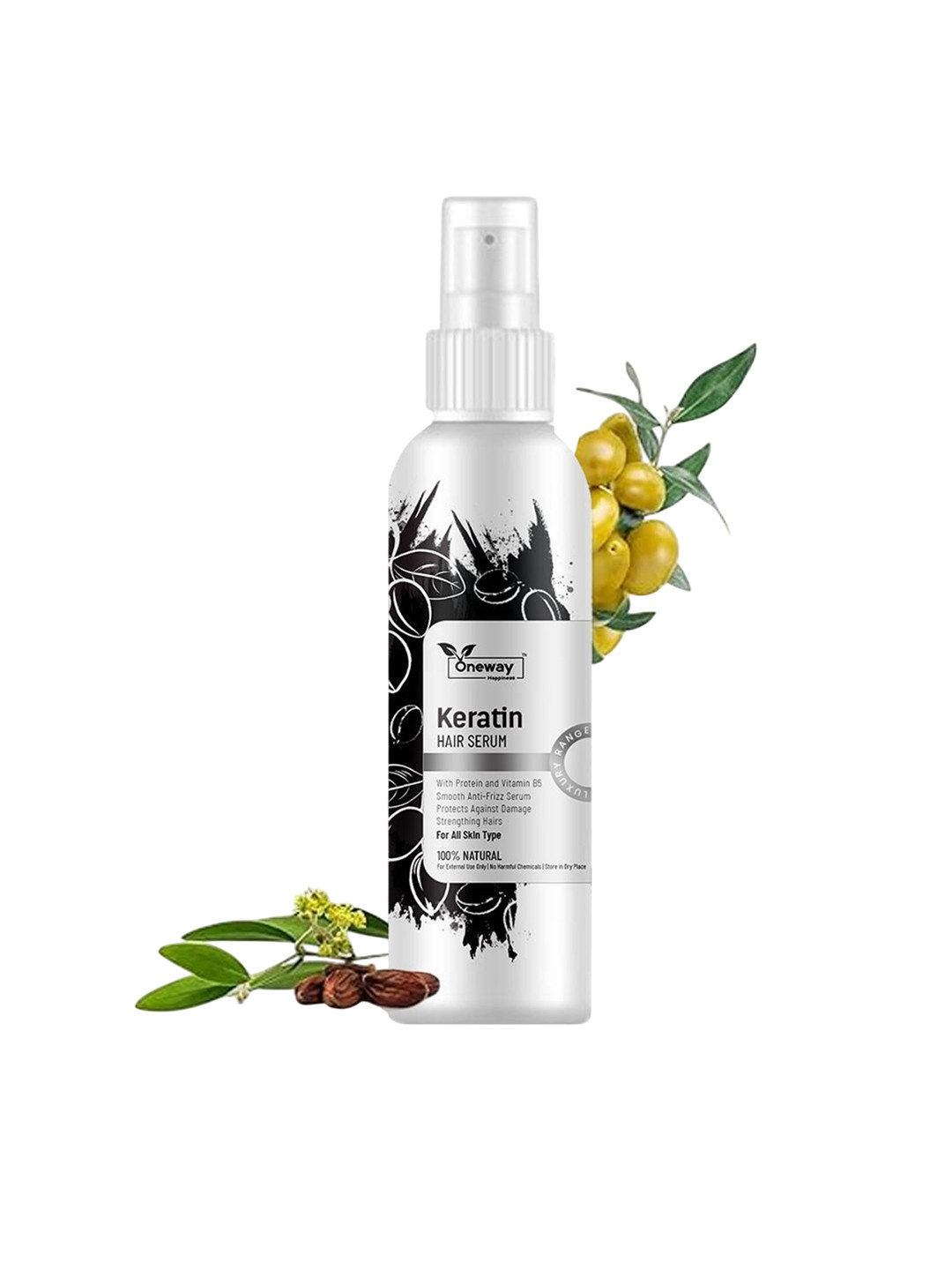 Oneway Happiness Keratin Hair Serum With Aloevera For Hair Growth - 100 ml