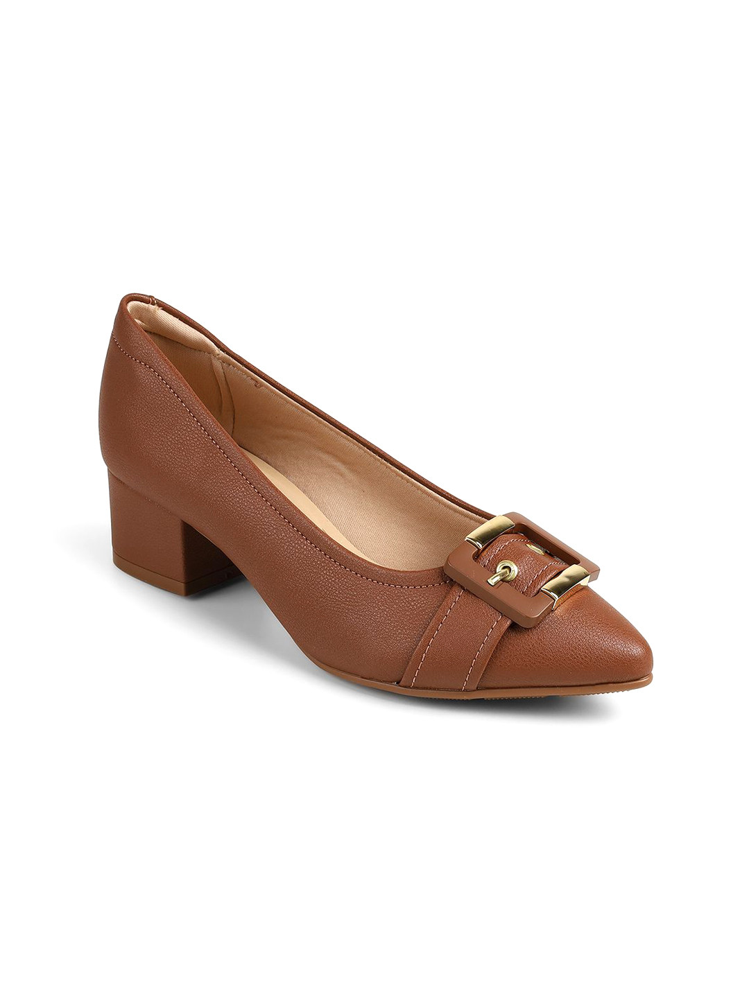 MODARE Texture Block Pumps Heel With Buckle