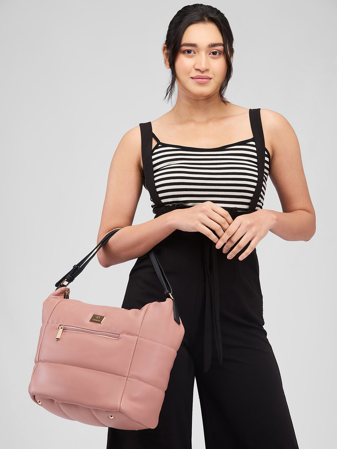 DressBerry X CAPRESE Heidi Women Pink Medium Hobo Bag