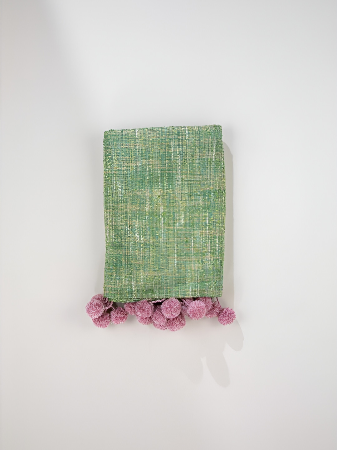 FREEDOM TREE Wetland Green & Pink Woven Pure Cotton Throws