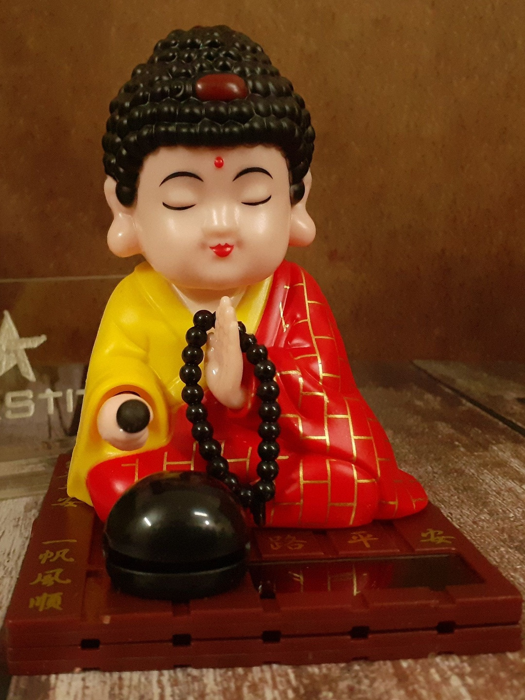 Afterstitch Multicolor Buddha Car Dashboard Showpiece