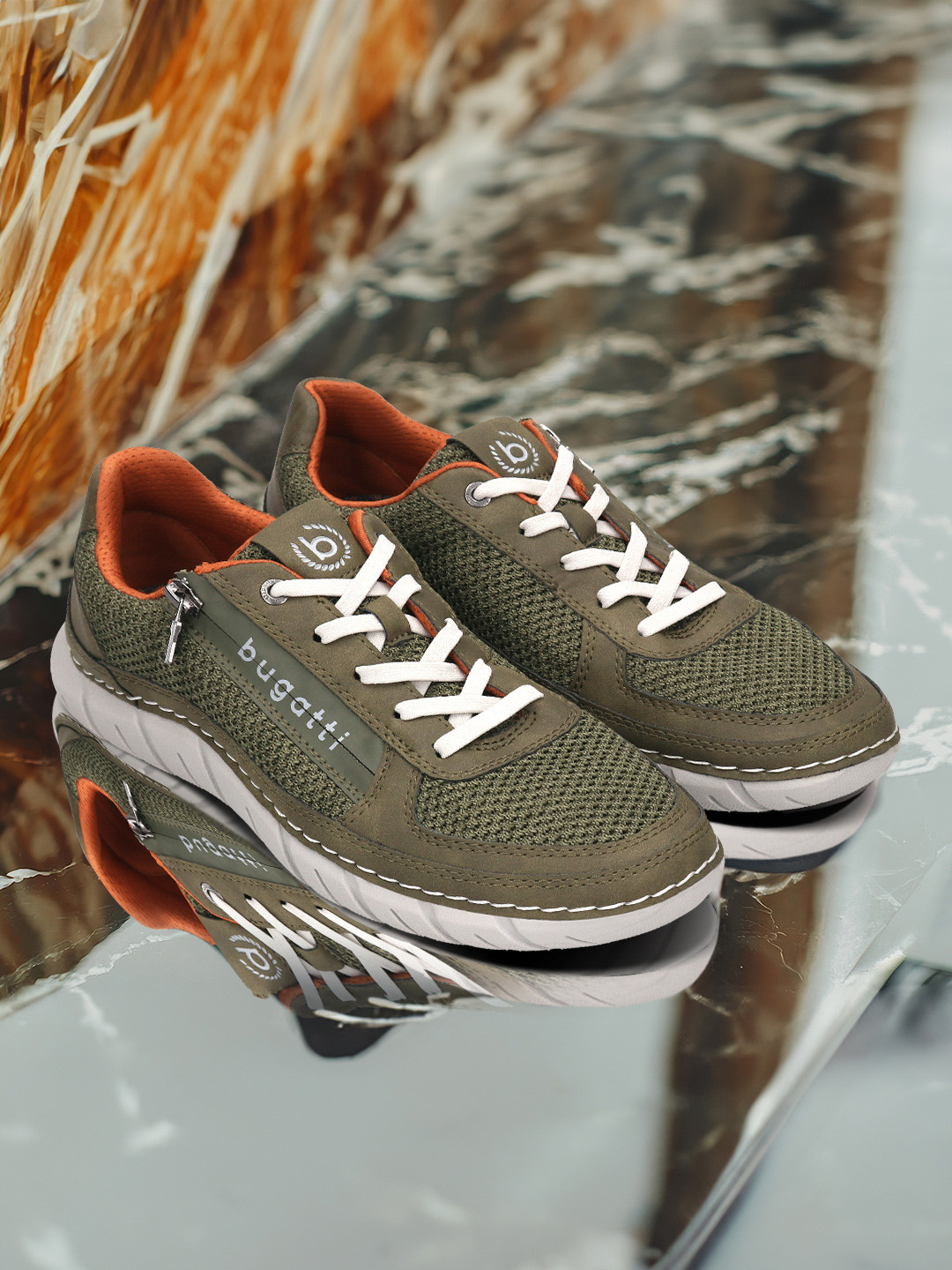 Bugatti Compton Men Woven Design Lace-Ups Sneakers Shoes