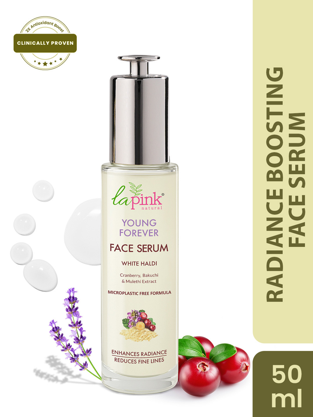 La Pink Young Forever Face Serum with Bakuchi for Fighting Signs of Ageing - 50ml