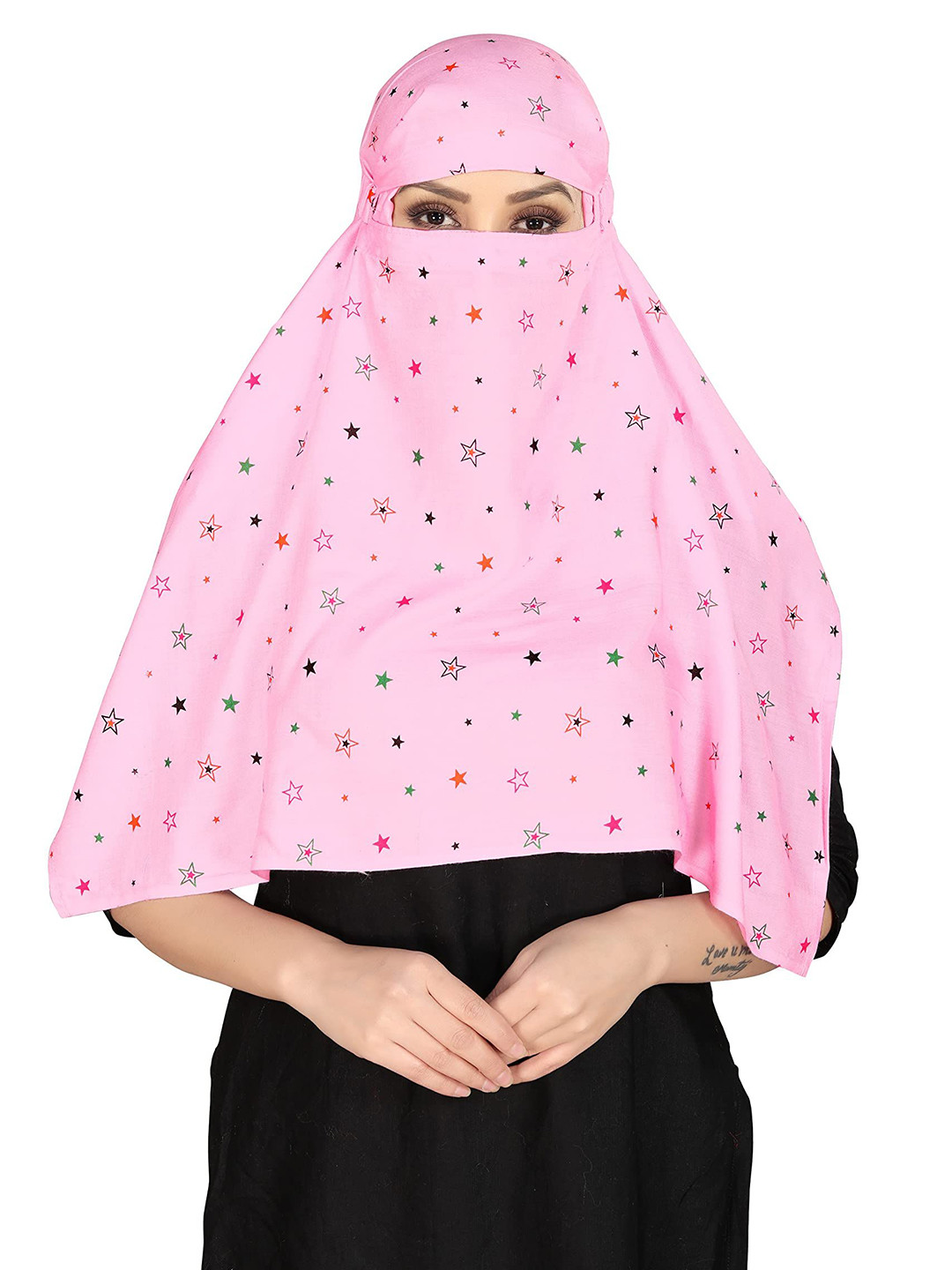 7 season's Women Pink Star Printed Stole