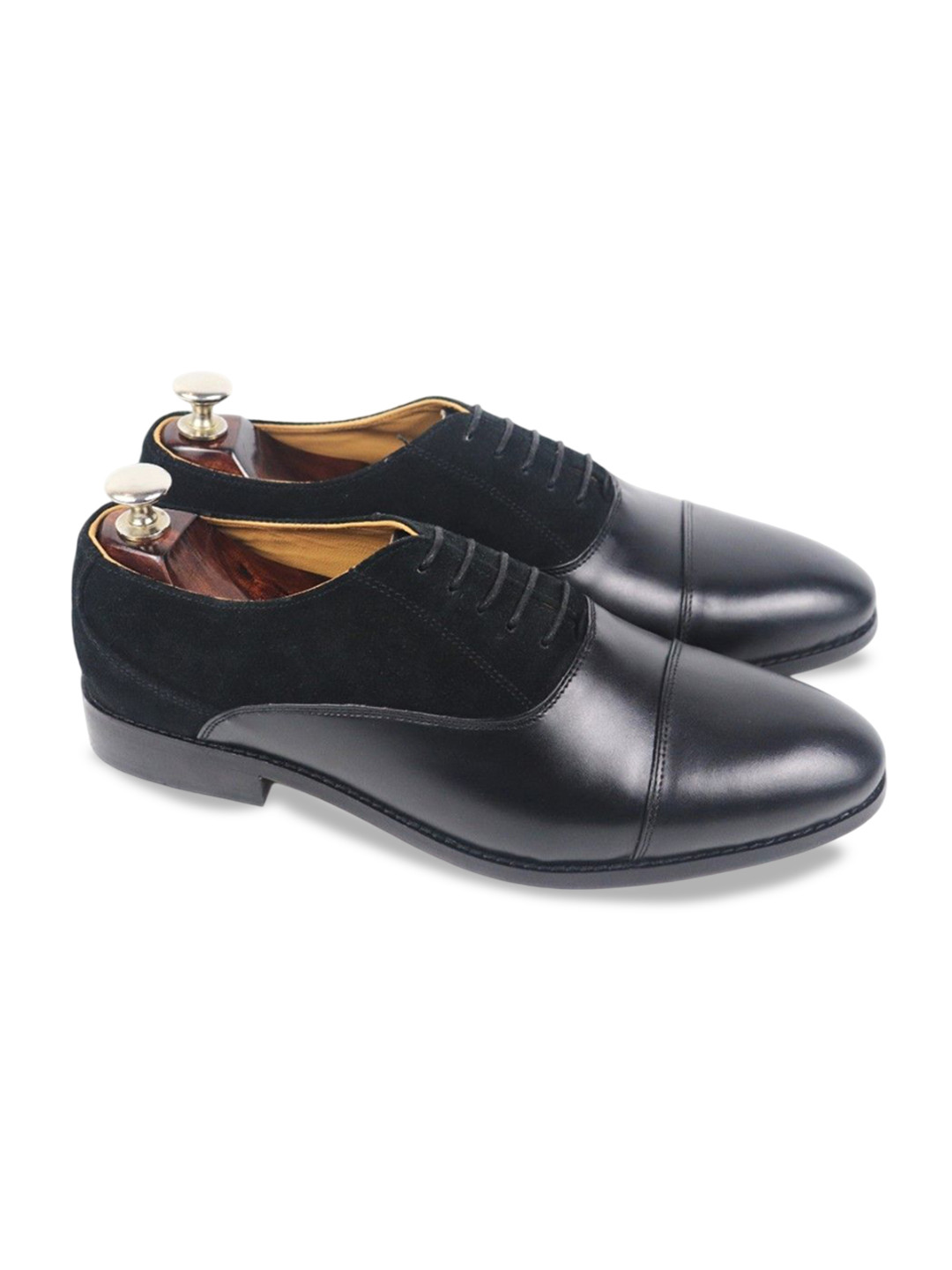 DANZIO Men Lace-Ups Leather Slip-On Formal Shoes