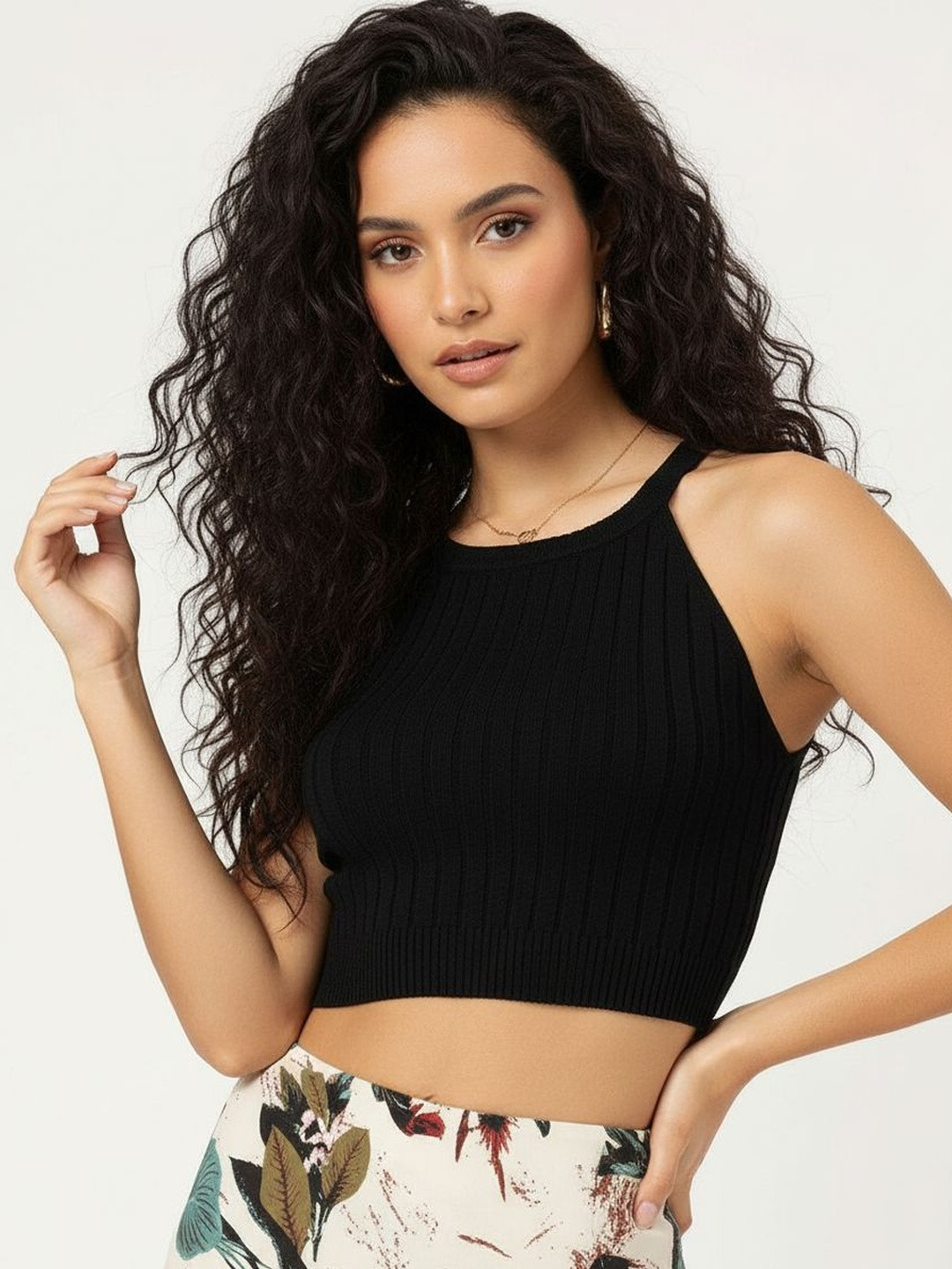 DressBerry Simply Energetic Ribbed Crop Top