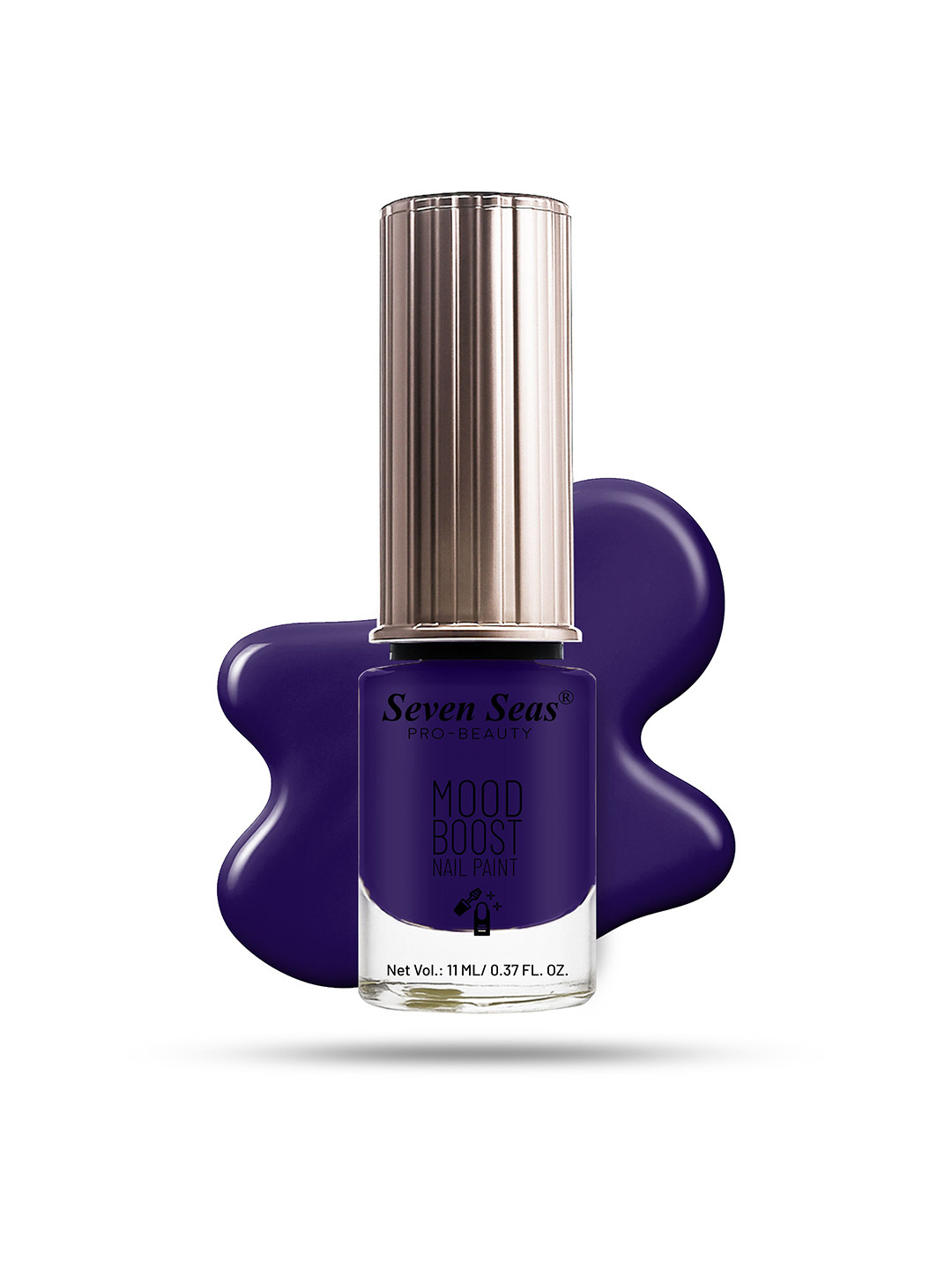 Seven Seas Mood Boost Long Lasting & Chip Resistant Nail Paint - 11 ml - Navy Blue 16