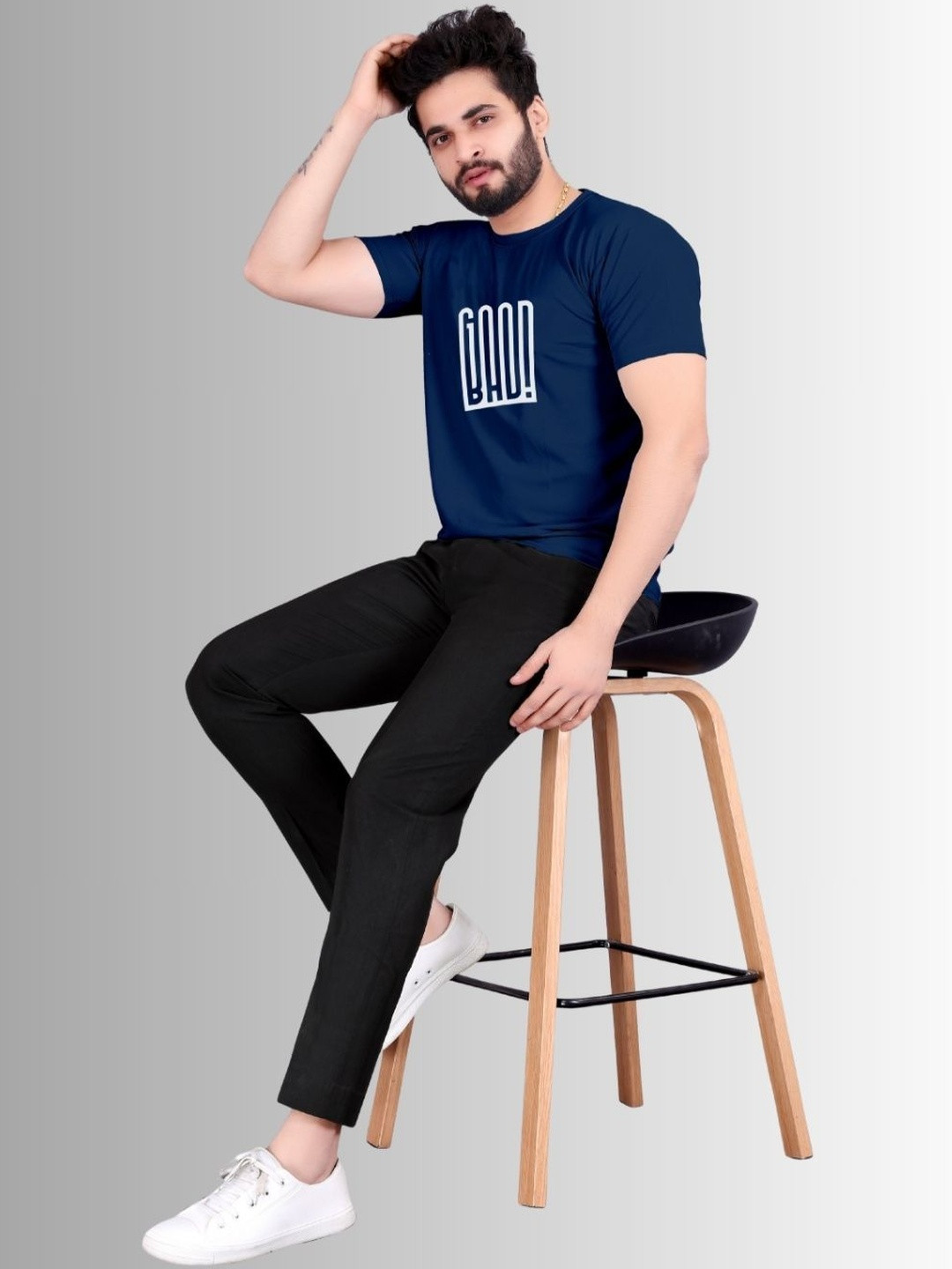 Moda Rapido Typography Printed Round Neck T-shirt