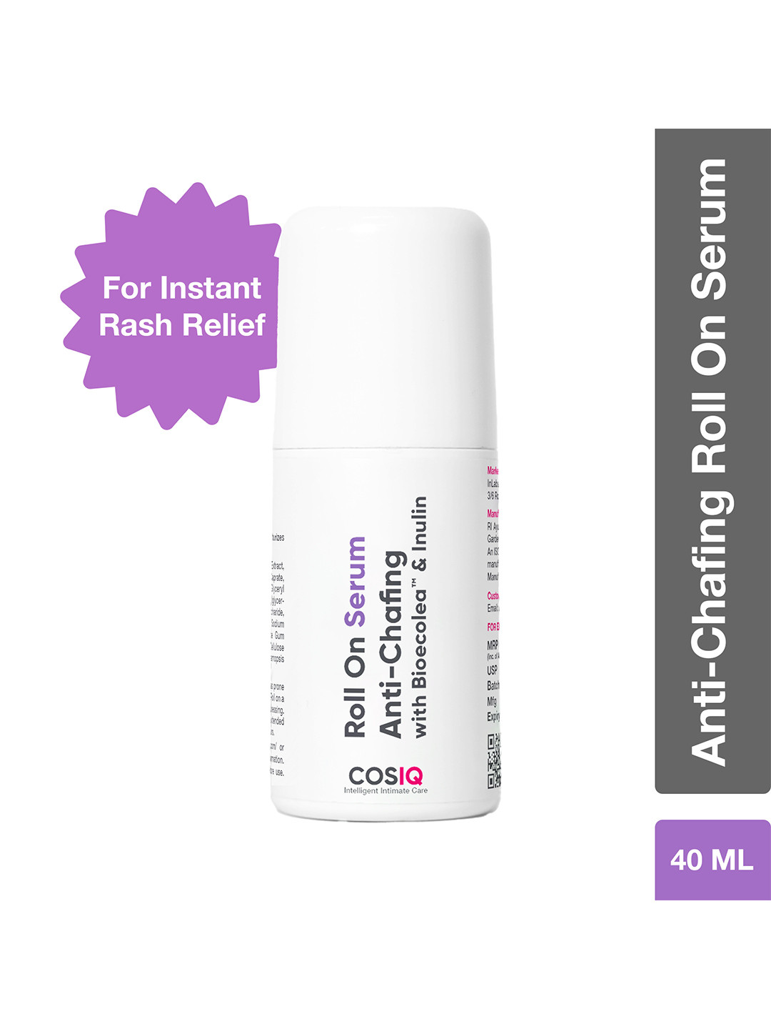 CosIQ Anti-Chafing Roll-On Serum With Bioecolea & Inulin - 40 ml