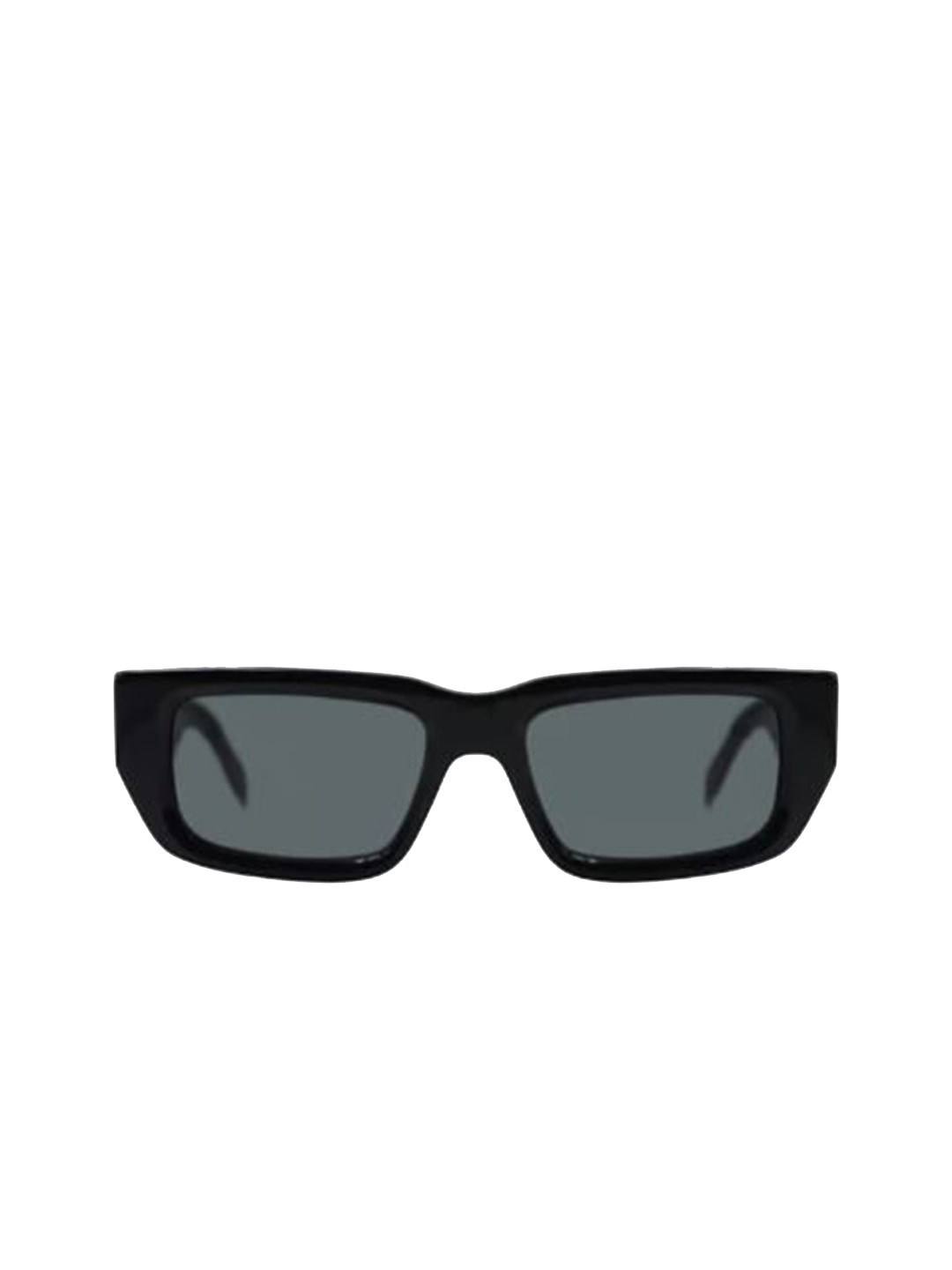 Palm Angels Grey Lens & Black Full Rim Rectangle Sunglasses