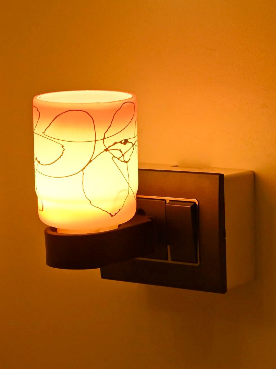 1ST TIME Textured Glass Cylinder Shaped Decorative Wall Lamp