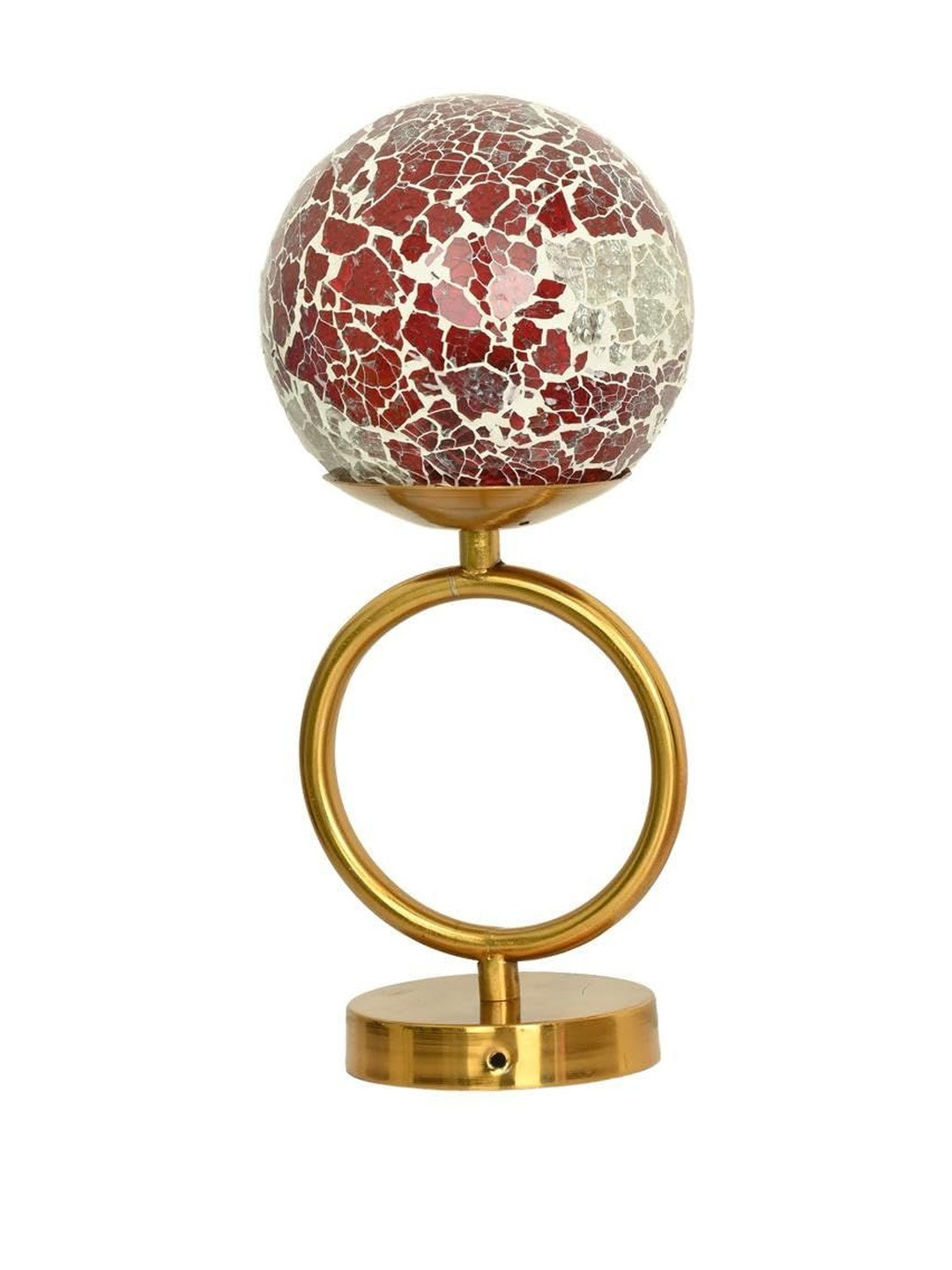 1ST TIME Red Glass Cylinder Table Lamps