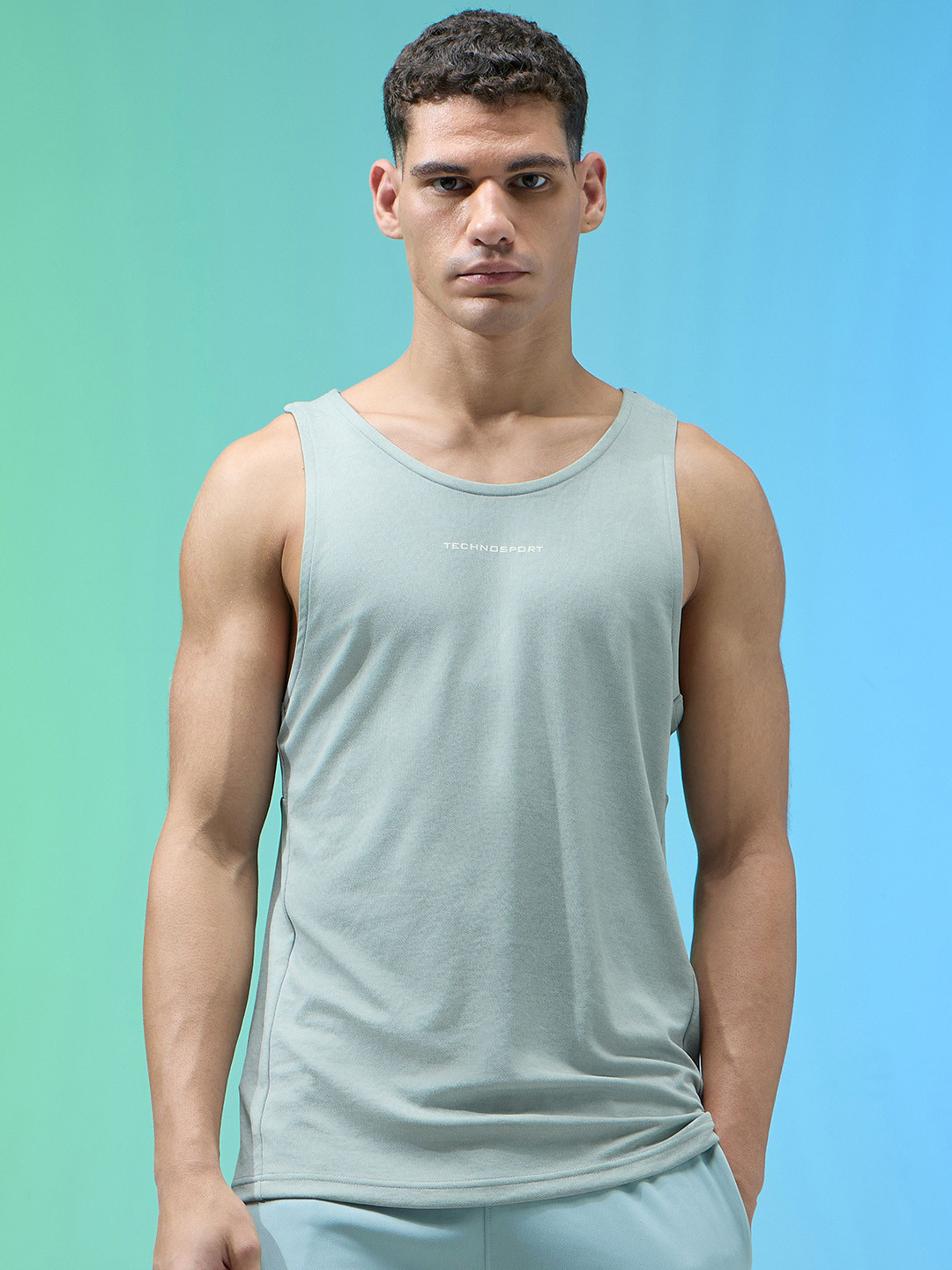 Technosport Men Slim Fit Innerwear Sports Vest with Double Cool