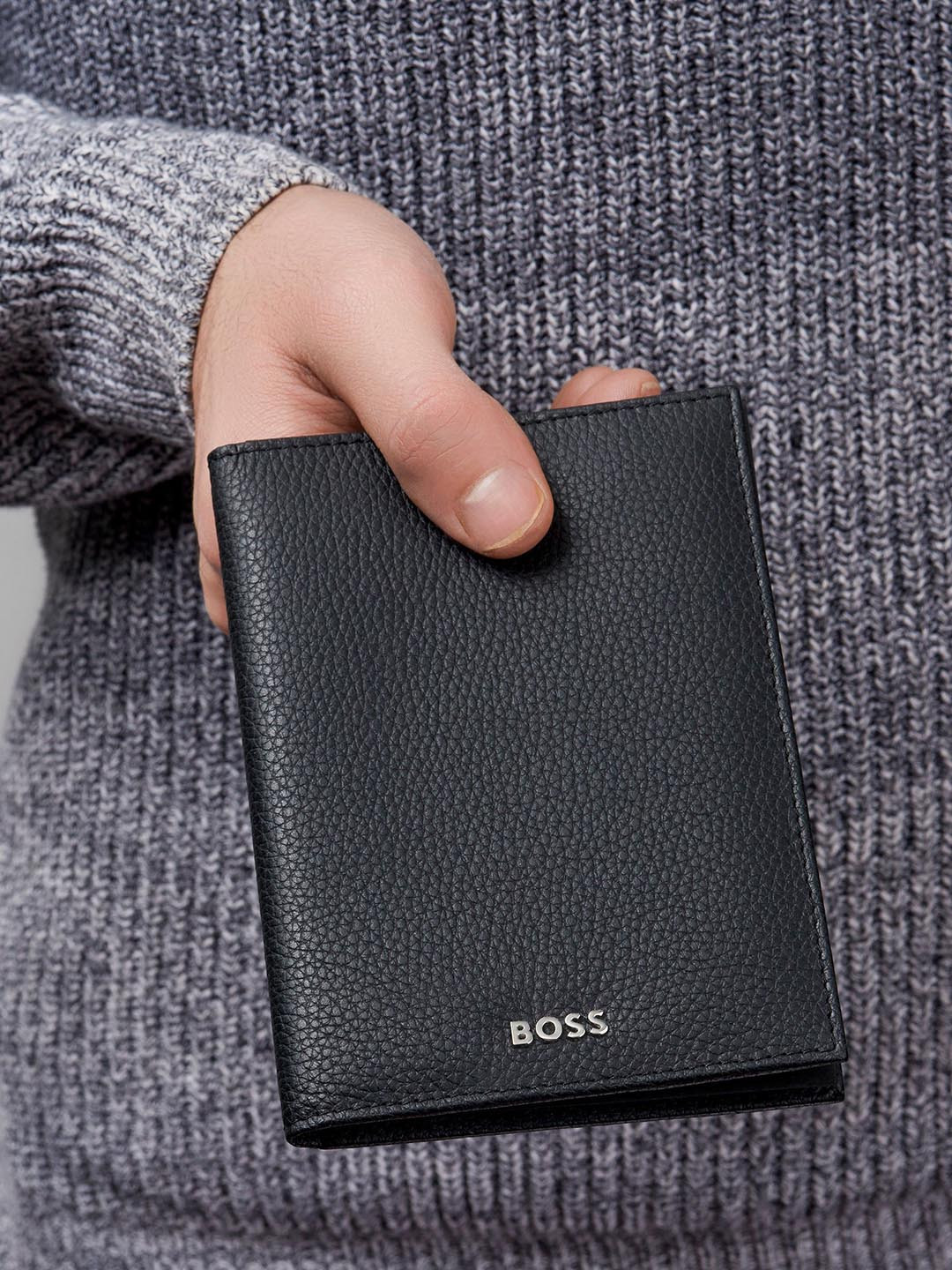 Hugo Boss Men Leather Two Fold Wallet