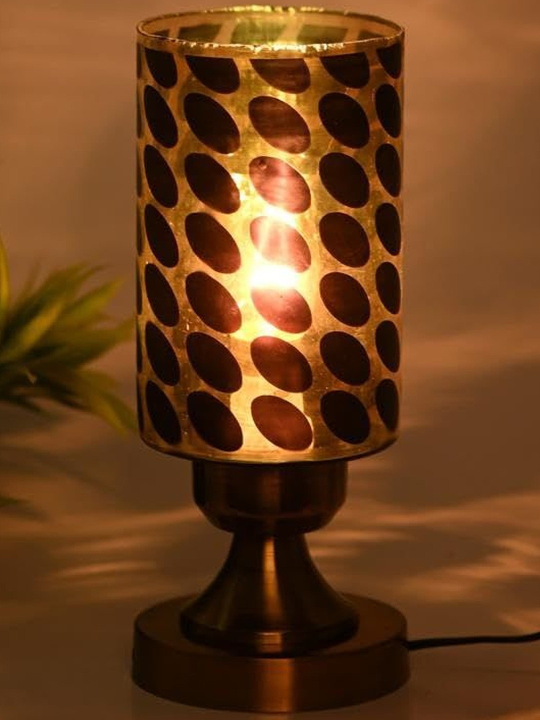 1ST TIME Warm White Glass Cylinder Shaped Energy Efficient Electrical Table Lamp