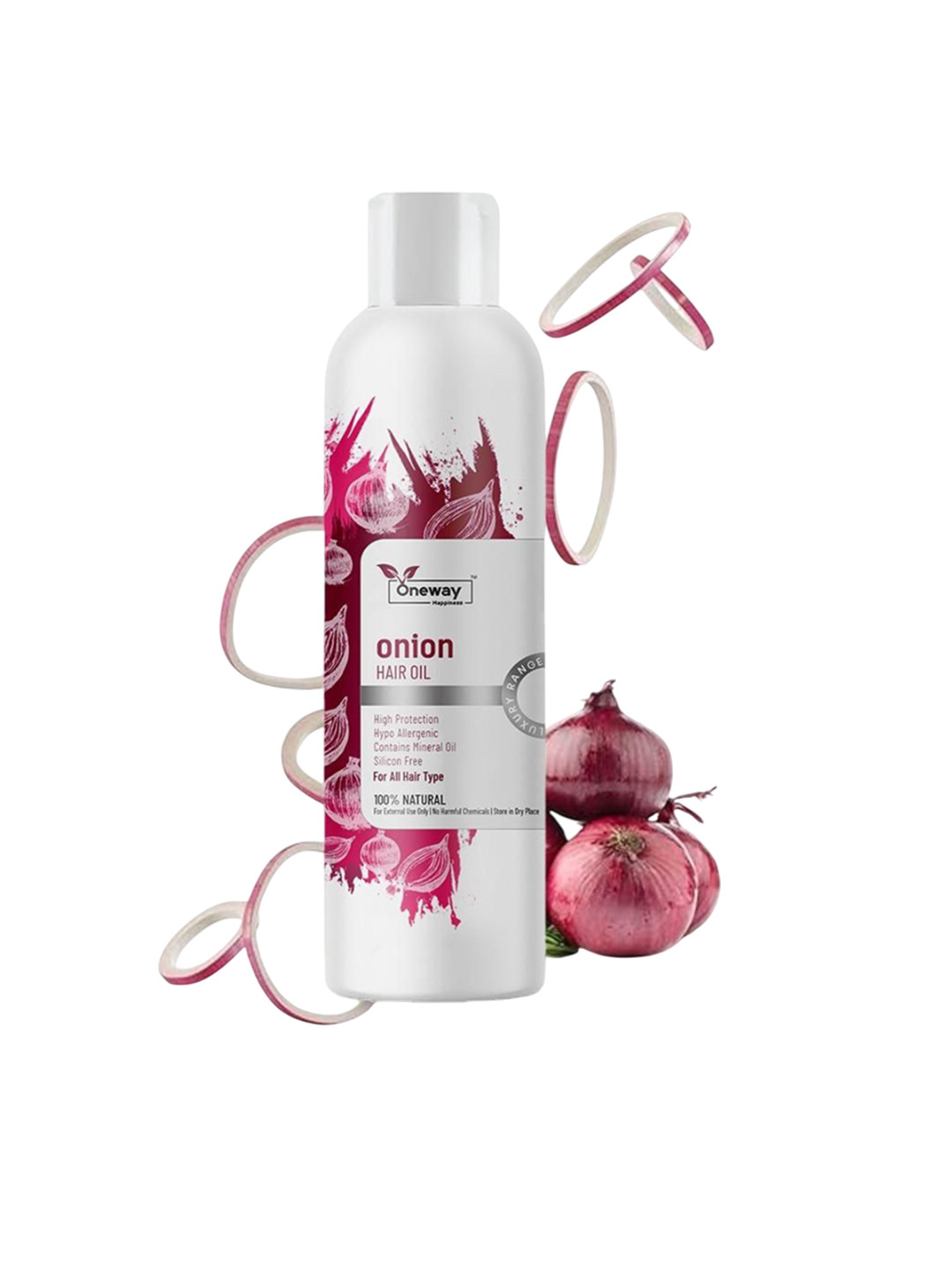 Oneway Happiness Onion Hair Oil With Natural Ingredients - 200 ml