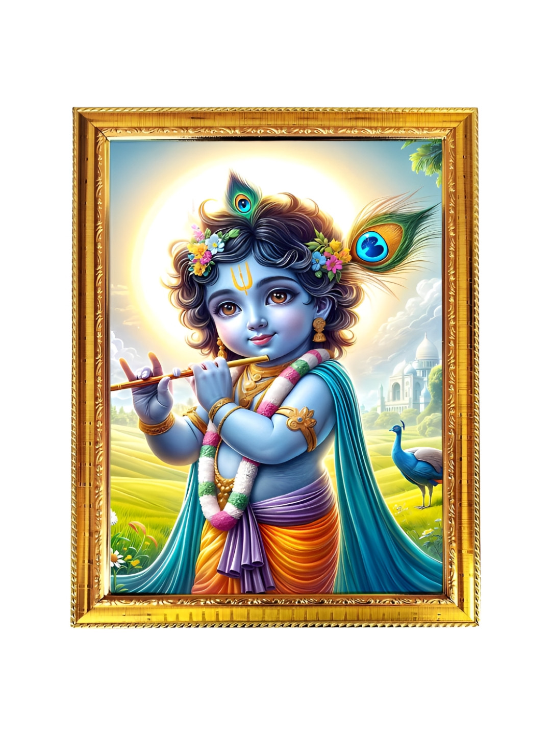blinkart Blue & Green Lord Bal Religious Wall Art