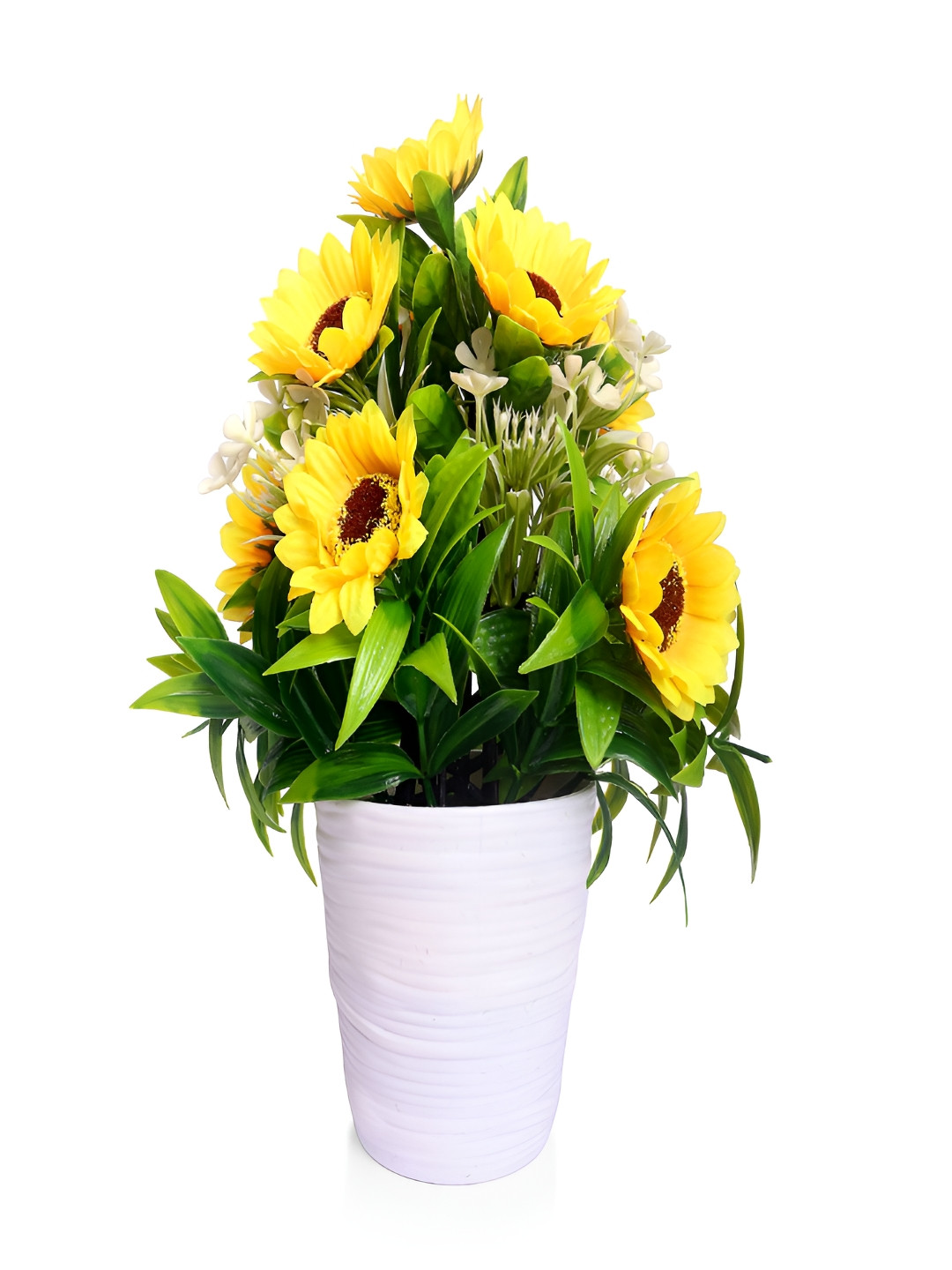 PROKART Yellow Sunflower Artificial Flower With Pot