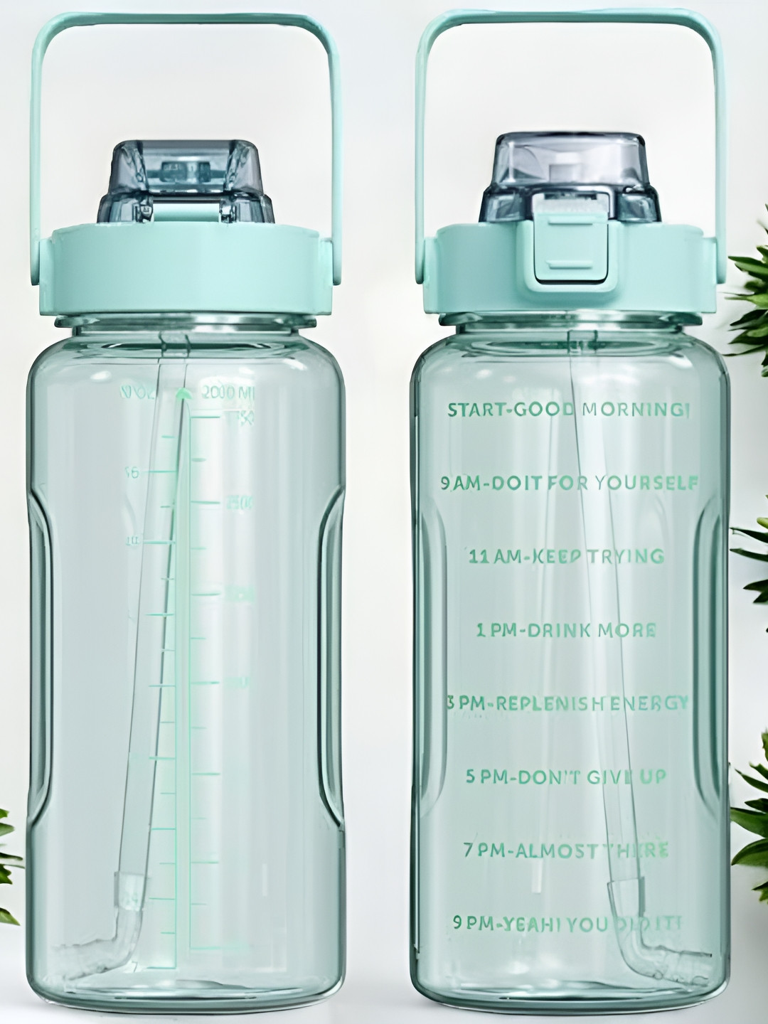 Mebo Green Printed Water Bottle - 2000 ml