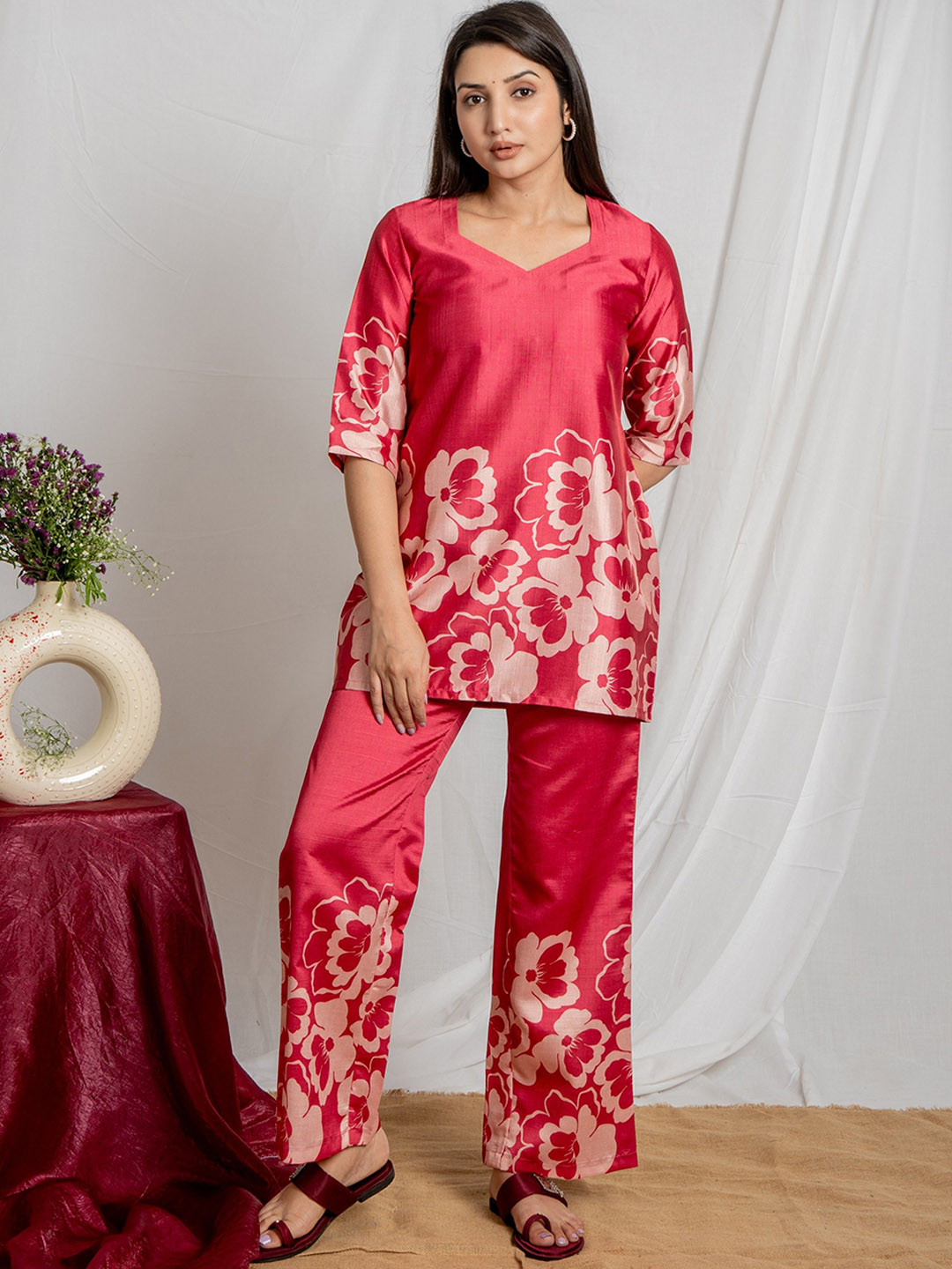 Noia Women Printed Tunic & Trouser Co-Ord Set