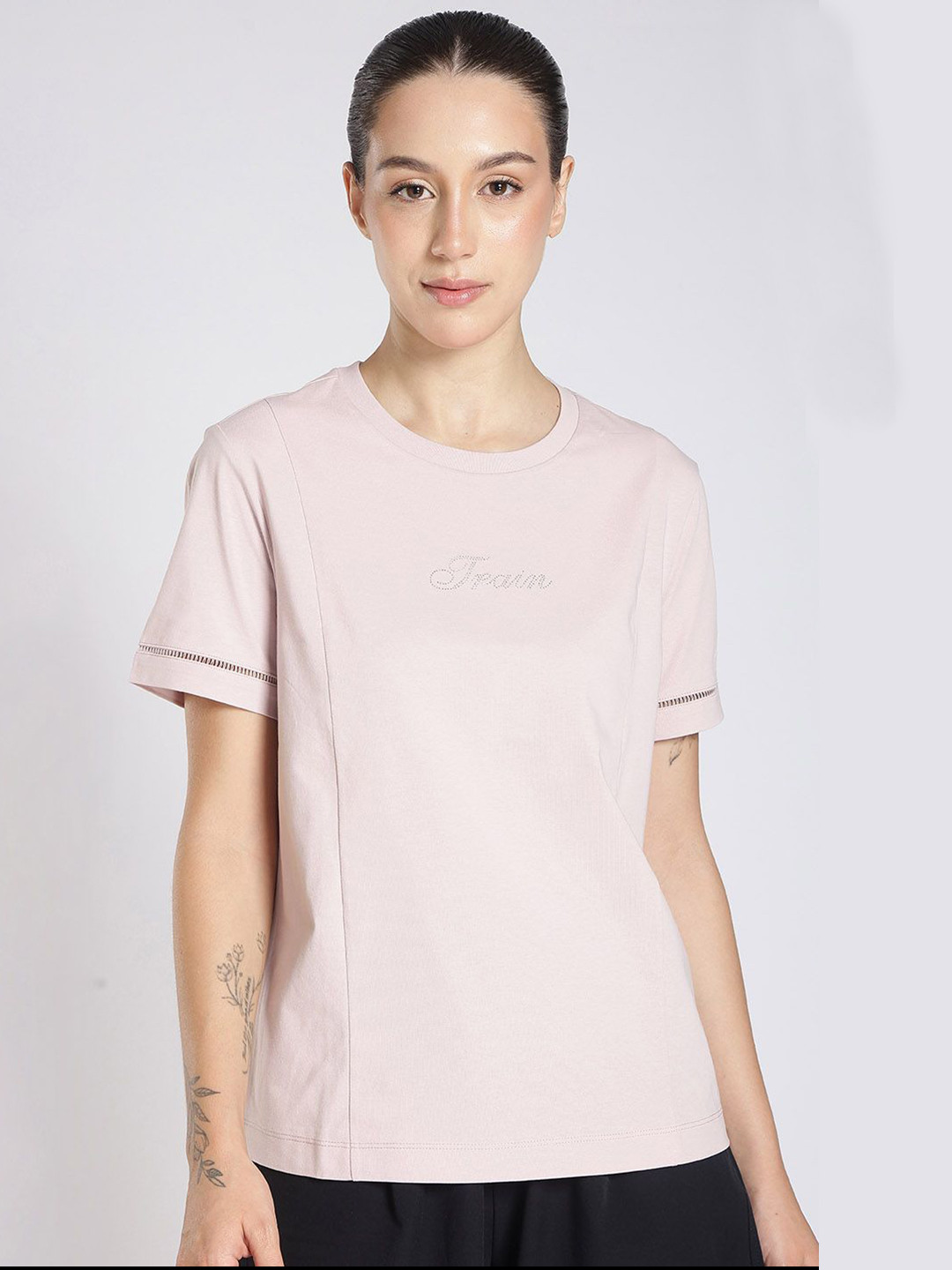 Xtep Typography Printed Motion Dry Cotton Sports T-shirt