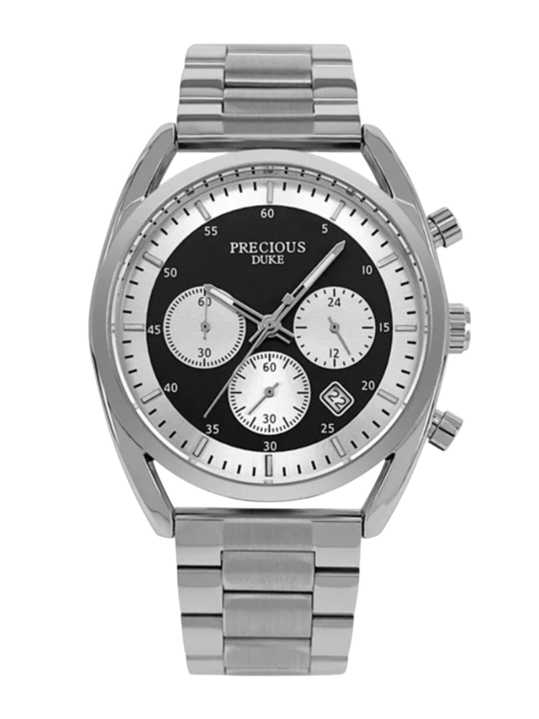 Precious Duke Men Round Dial & Stainless Steel Straps Analogue Watch PD358108-902363461776