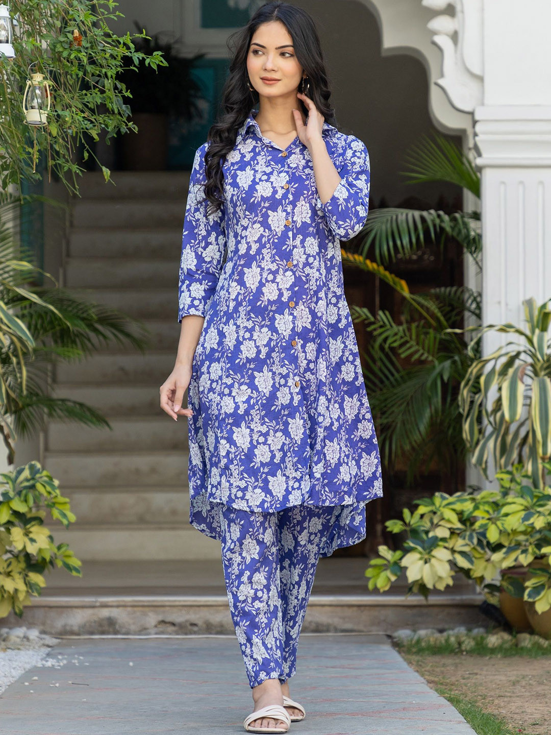 4 STOCK Women Viscose Rayon Printed Tunic & Trouser Co-Ord Set