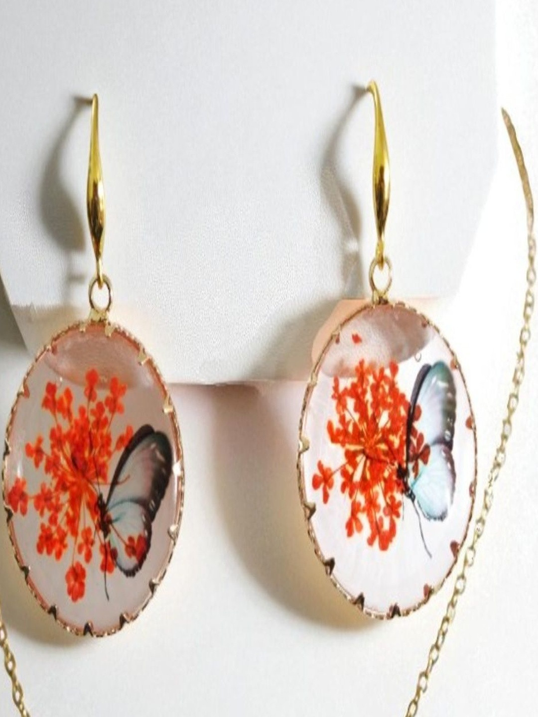 SAPRAA TRENDS Gold-Plated Plastic  Drop Earrings