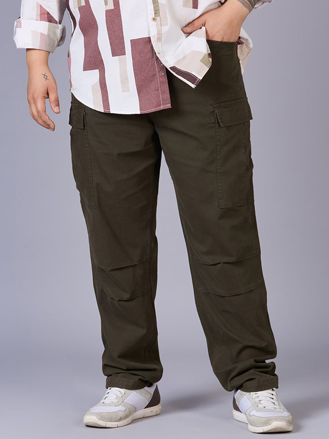 UNSIZED Men Plus Size Cargos Trousers