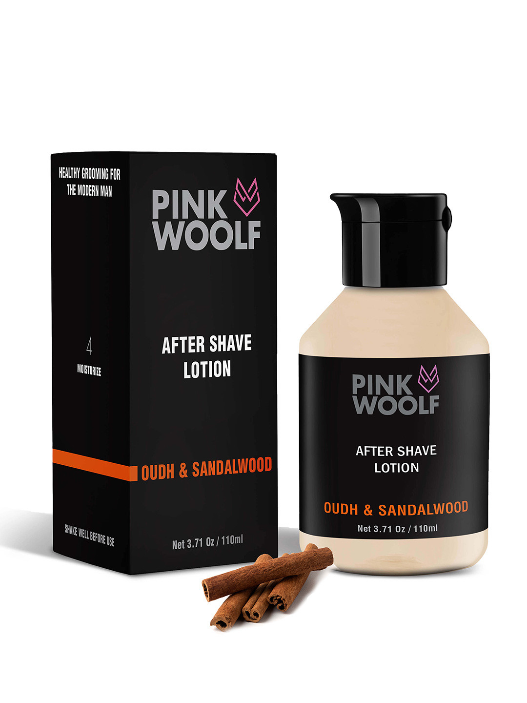 PINK WOOLF After Shave Lotion - Oudh & Sandalwood - 110 ml