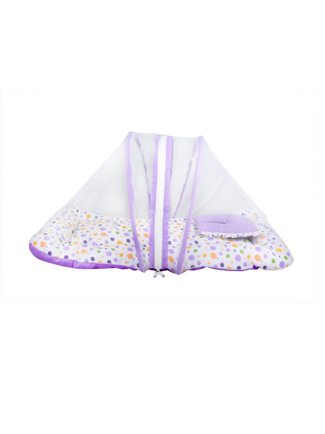 ADORE STUFF Infants Circle Printed Pure Cotton Foldable Flat Baby Bed Set