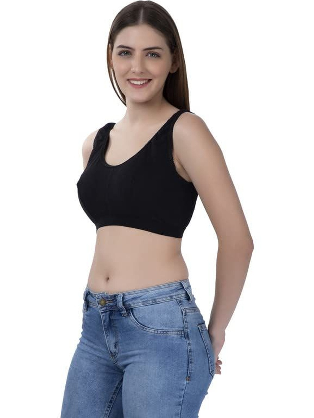 FEMULA Non-Padded Cotton Sports Vest Bra