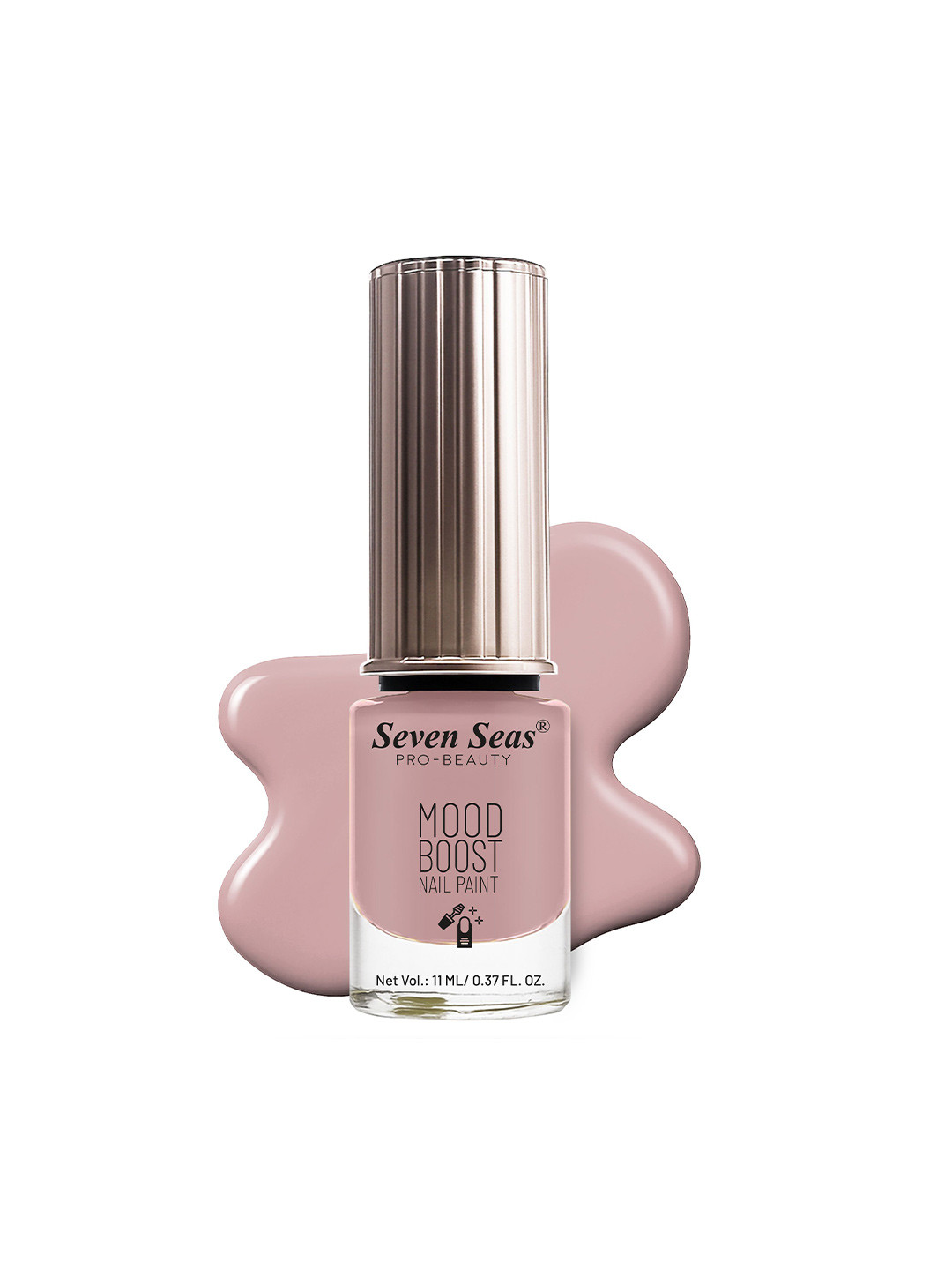 Seven Seas Mood Boost Long Lasting & Chip Resistant Nail Paint - 11 ml - Dusty Rose 07