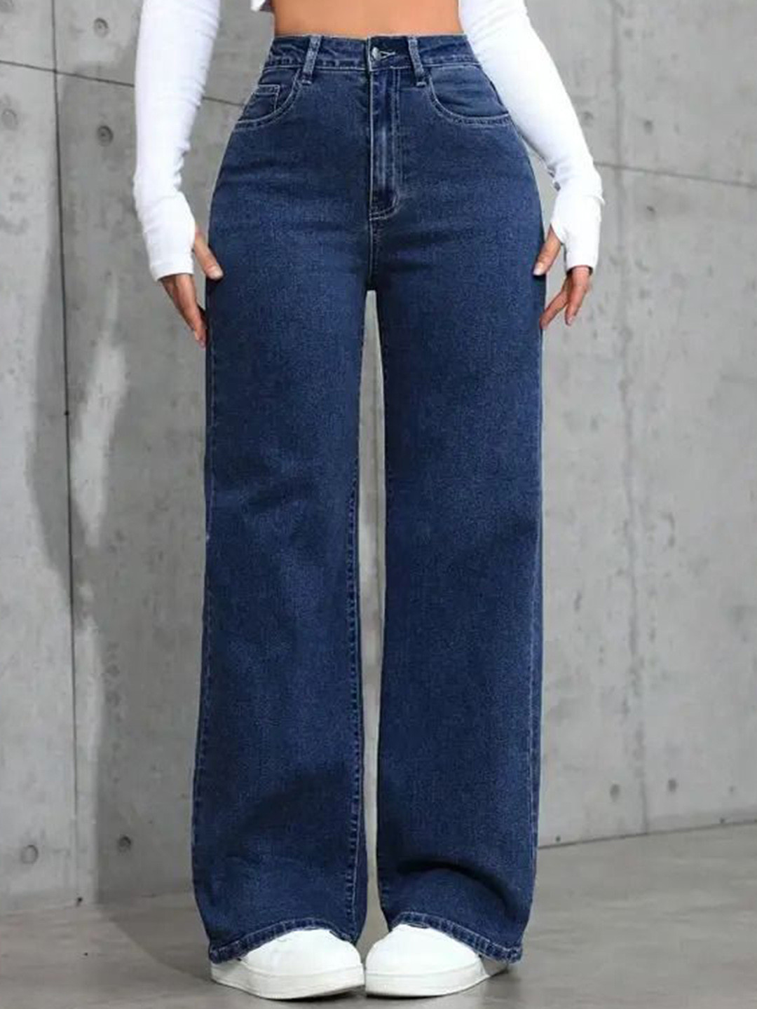VK FASHION Women Jean Boyfriend Fit High-Rise Stretchable Jeans
