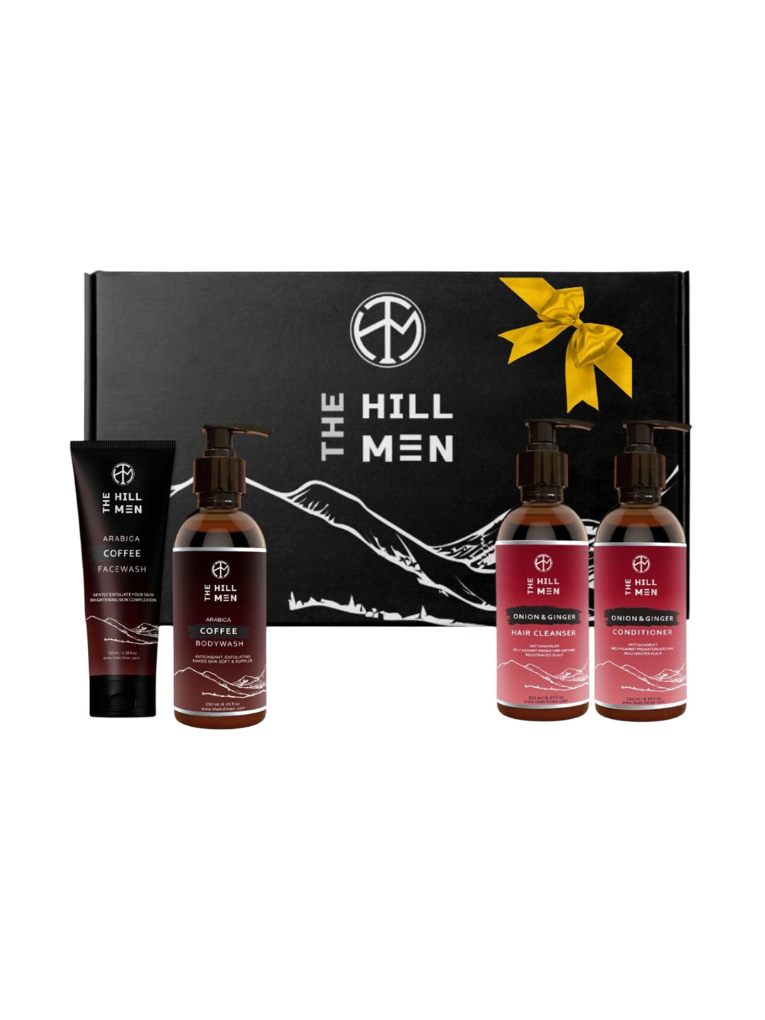 The Hill Men Set Of 4 Arabica Coffee Face Wash, Body Wash, Shampoo & Conditioner