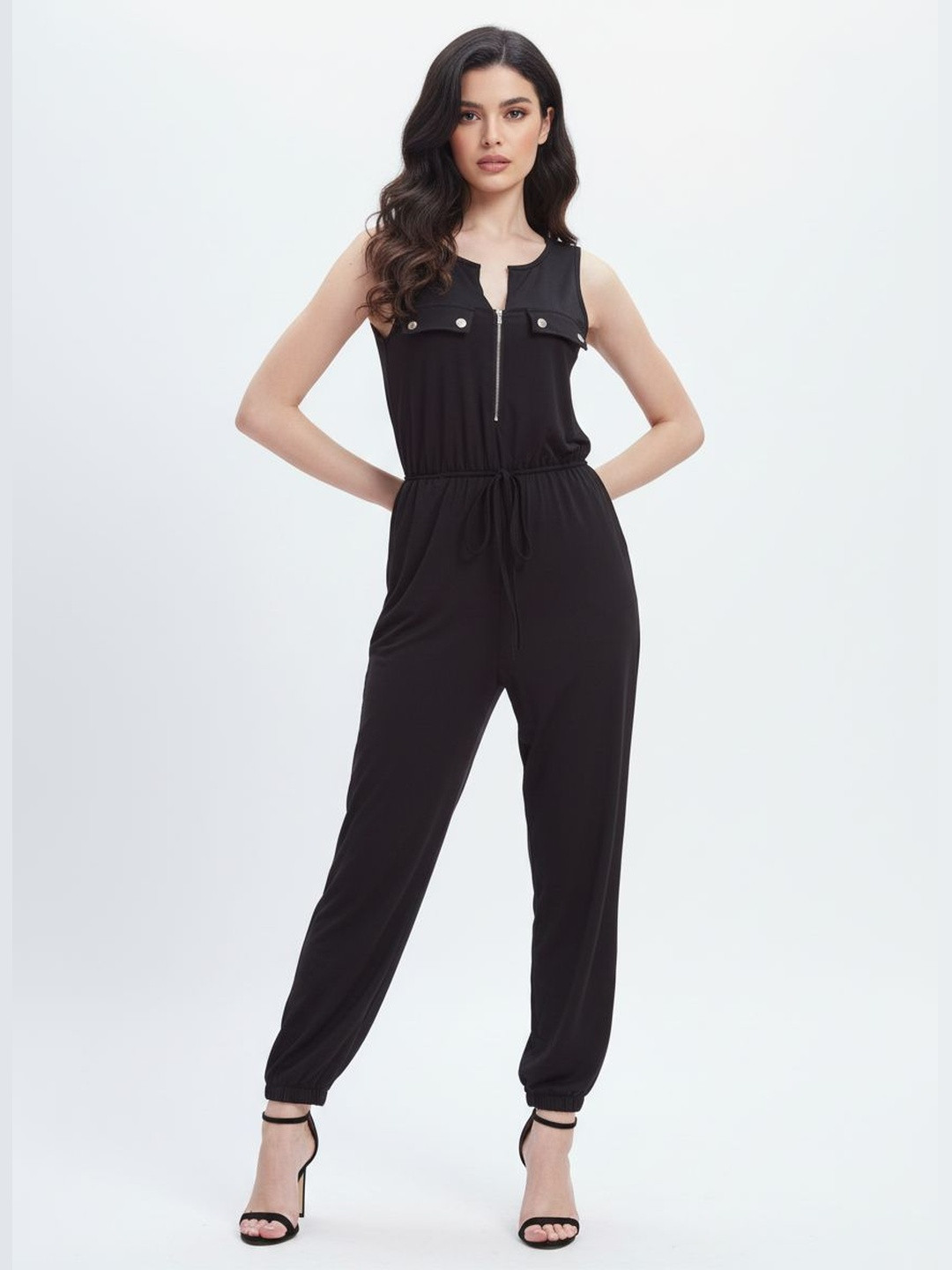 DressBerry Pocket Detailing Ankle-Length Basic Jumpsuit
