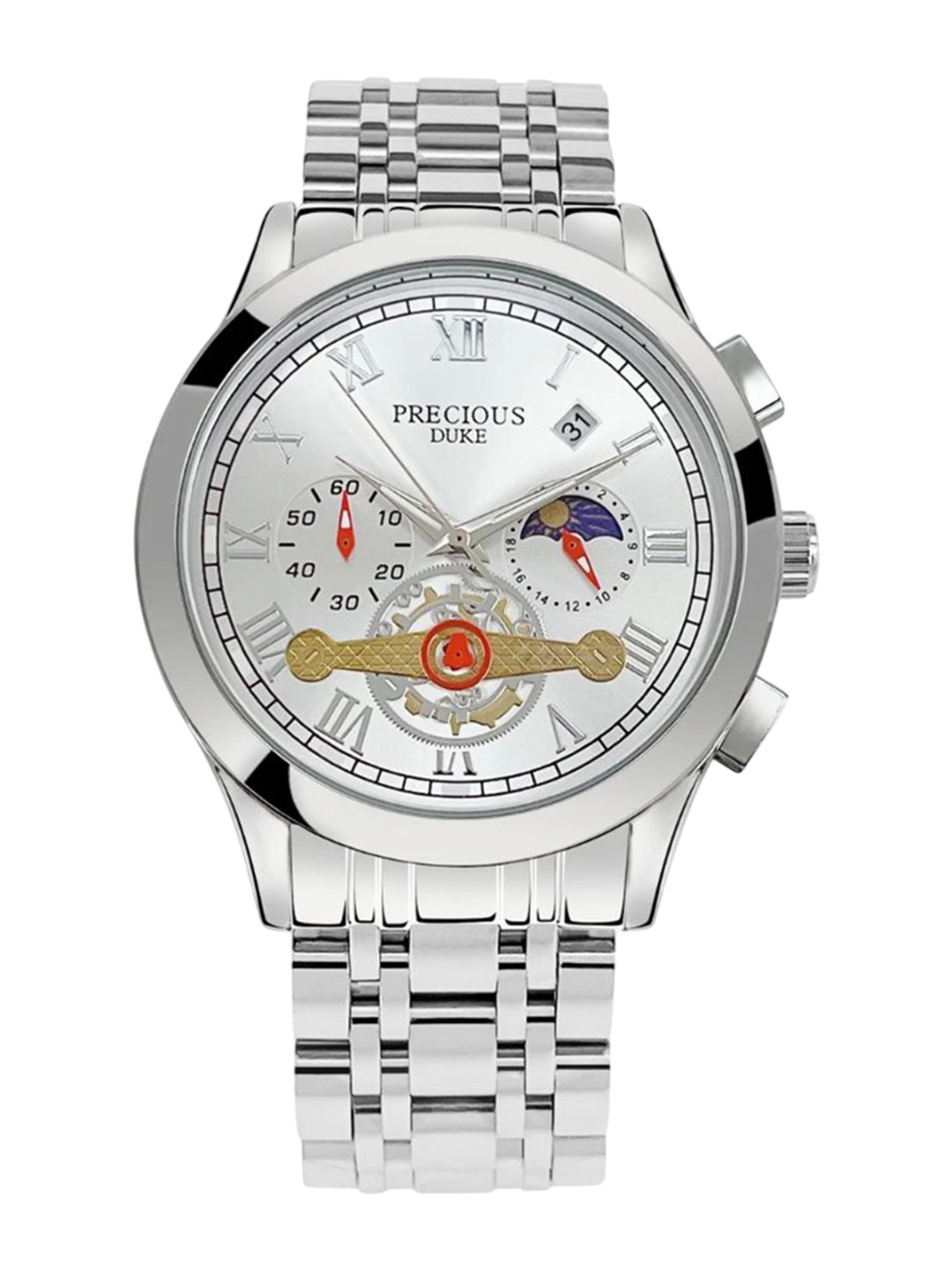 Precious Duke Men Dial & Stainless Steel Straps Analogue Watch PD498112-849845511746