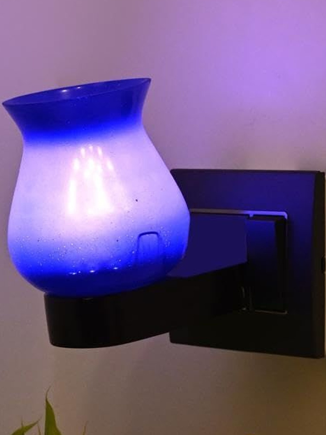1ST TIME Blue Frustum Shaped Glass Wall Lamp