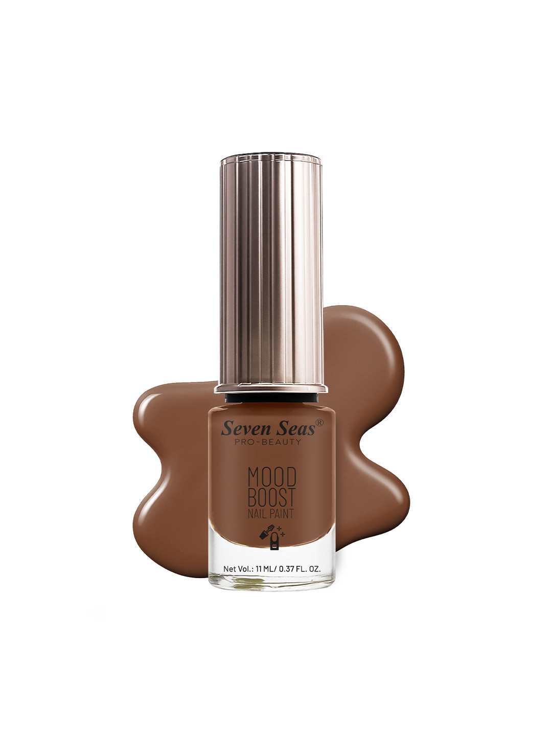Seven Seas Mood Boost Long Lasting & Chip Resistant Nail Paint - 11 ml - Hazelnut 02