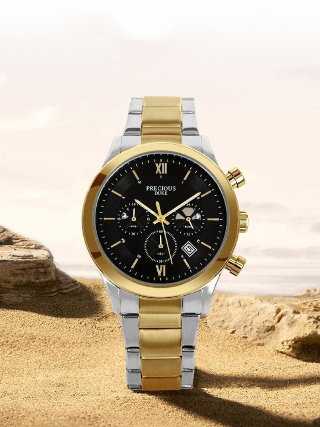 Precious Duke Men Dial & Stainless Steel Straps Analogue Watch PD458106-851292390487