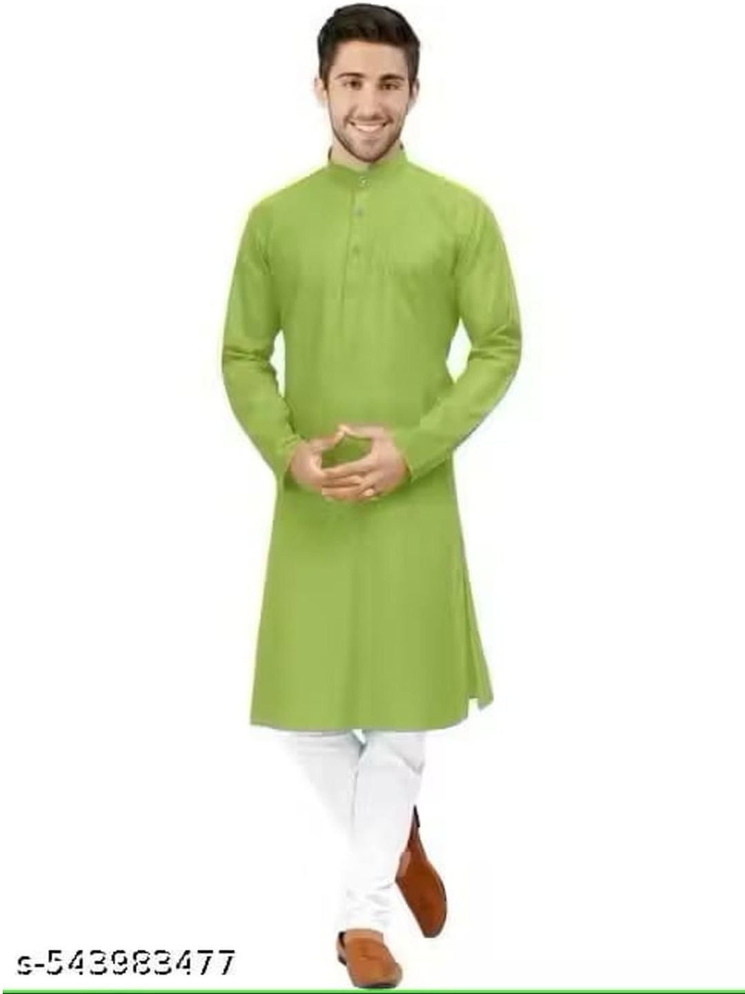 Ds Fashion Men Green Solid Kurta
