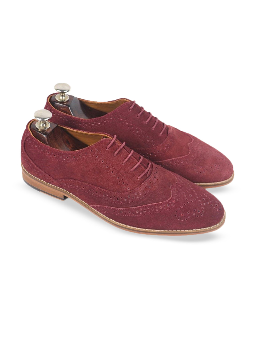 DANZIO Men Leather Massage Footbed Brogues