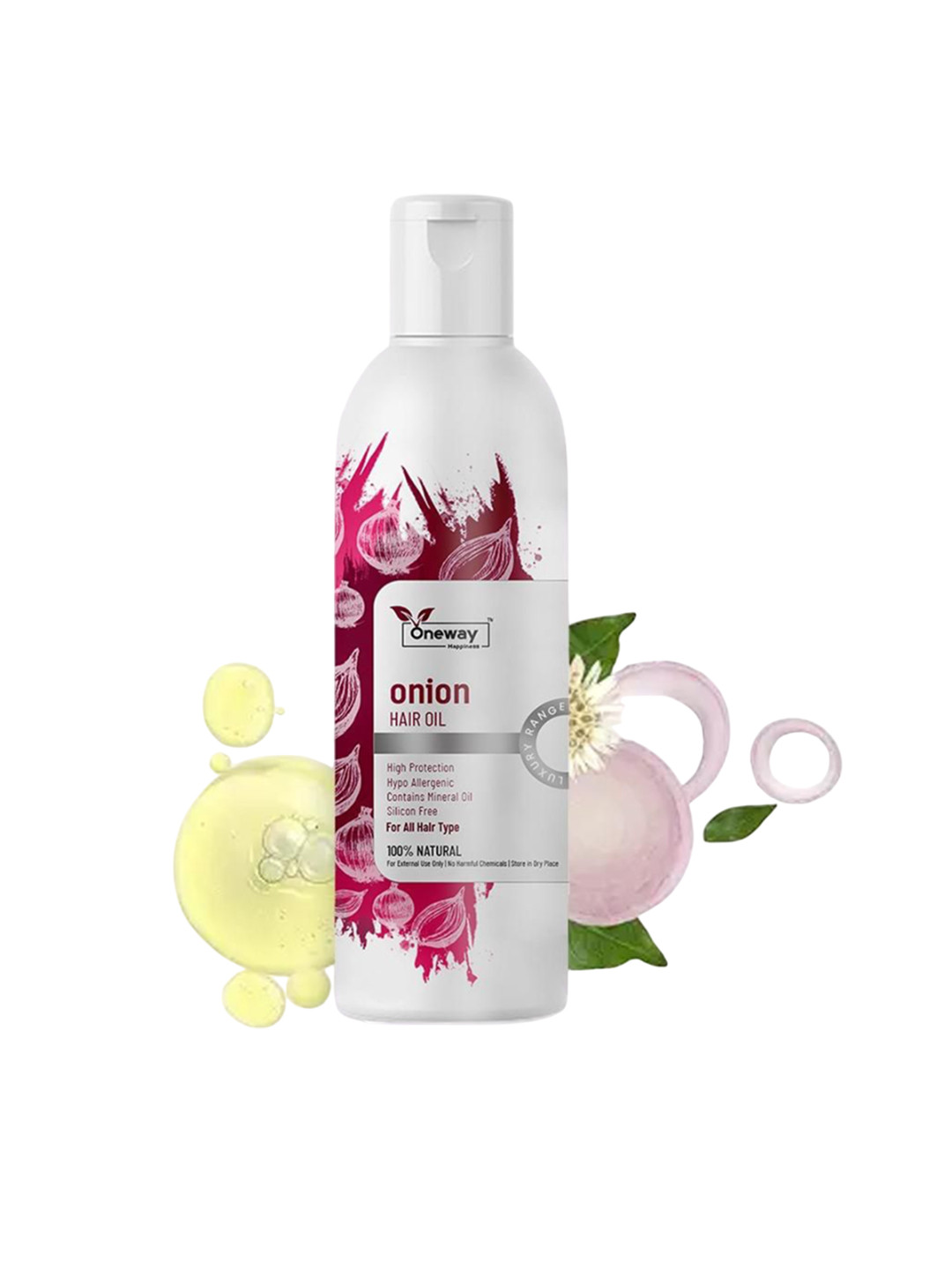 Oneway Happiness Red Onion Hair Oil For Hair Growth - 200 ml