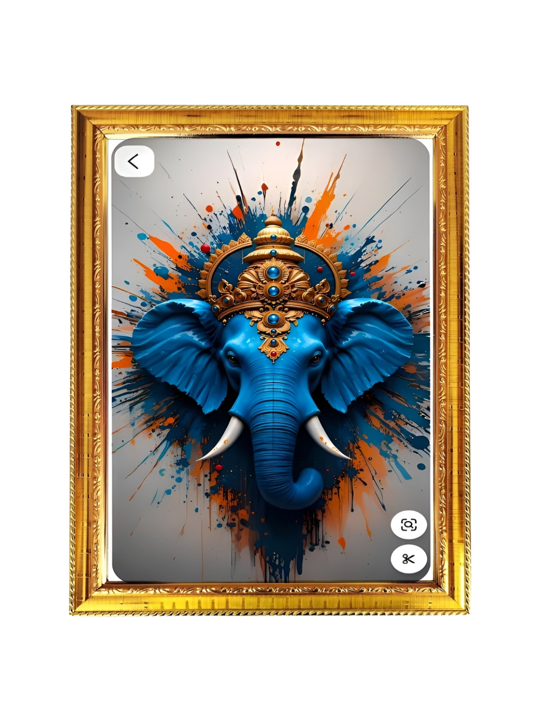 blinkart Blue & Grey Lord Ganesha Printed Wall Art