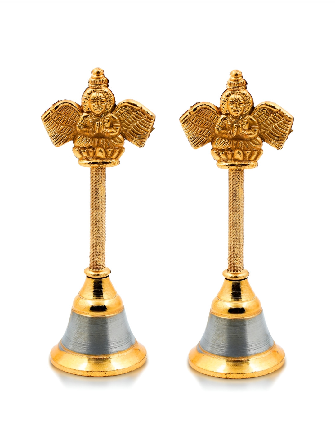 Adhvik Gold Toned 2 Pieces Garud Head Spiritual Pooja Bells