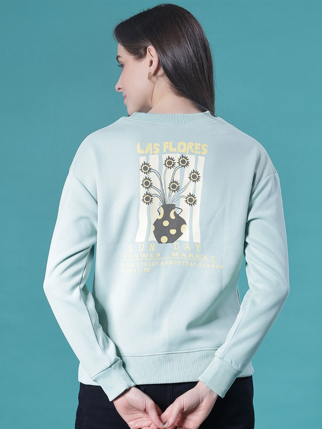 V-Mart Women Brand Logo Printed Sweatshirt