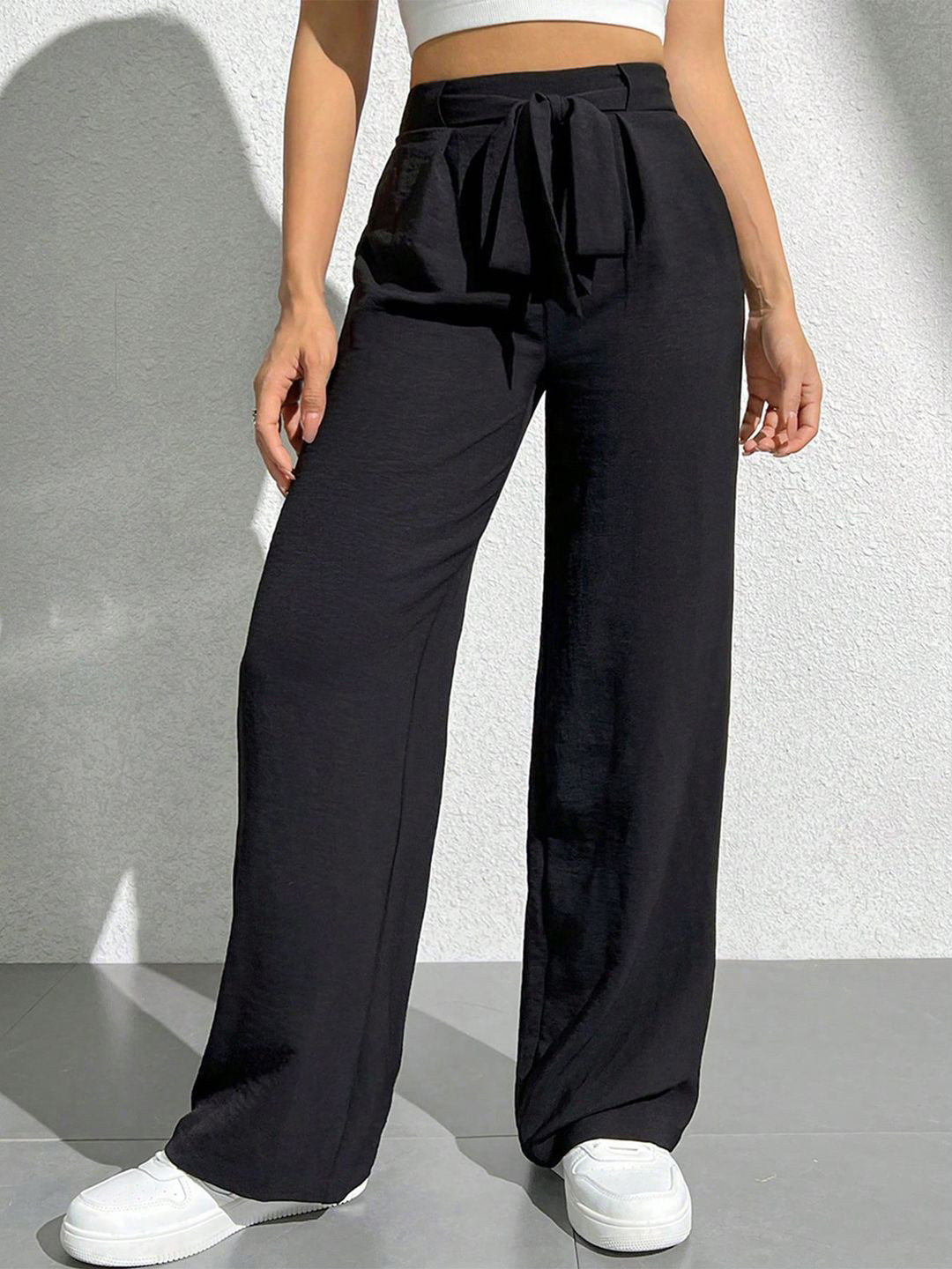 DTR FASHION Women Smart High-Rise Wide Leg Trousers
