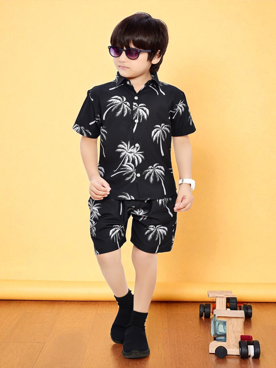 Club96 Kids-Boys Black Clothing Set